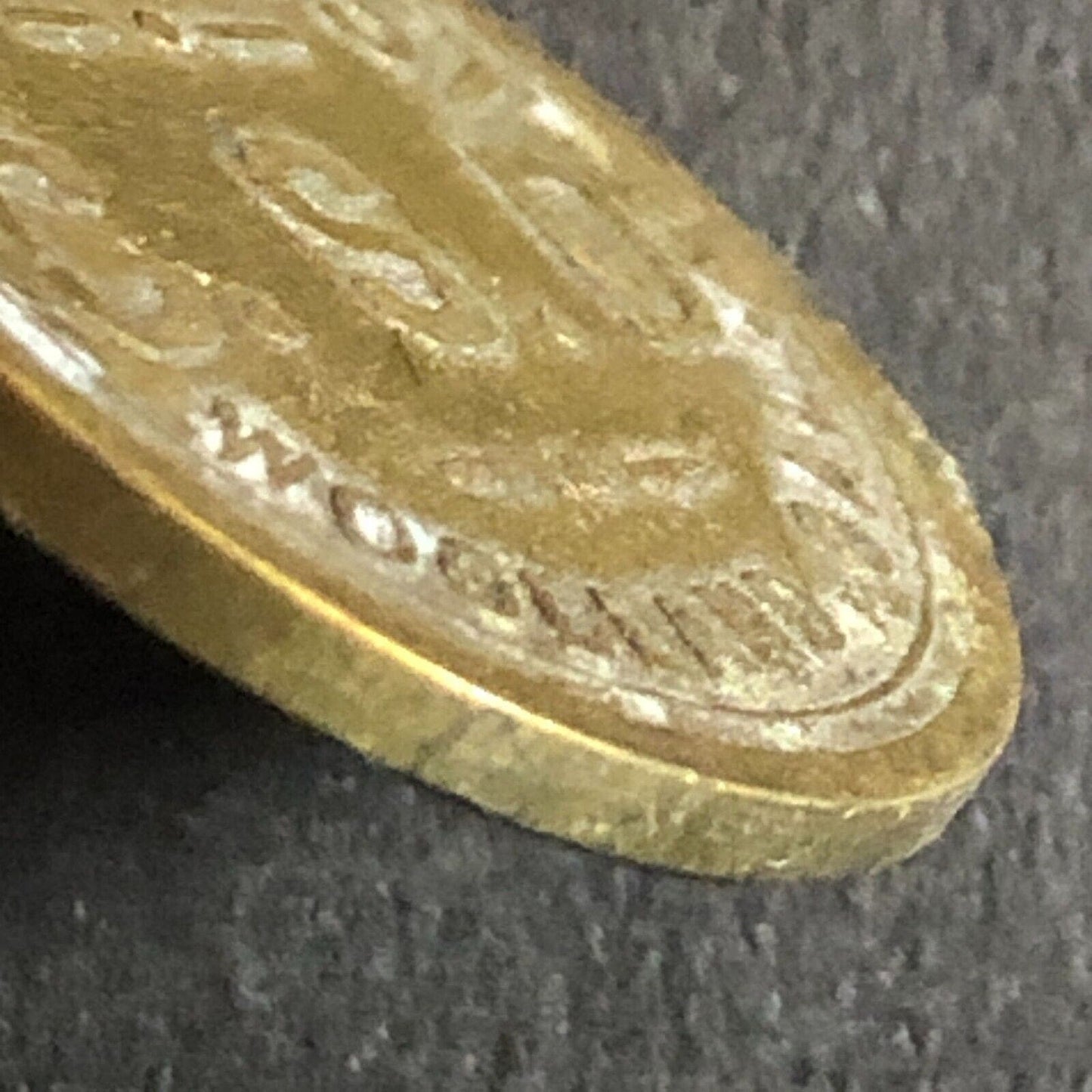 G/F 5c C.S.D. Charles Dunlap Cigars Woodland CA c1920's 21mm Trade Token Brass