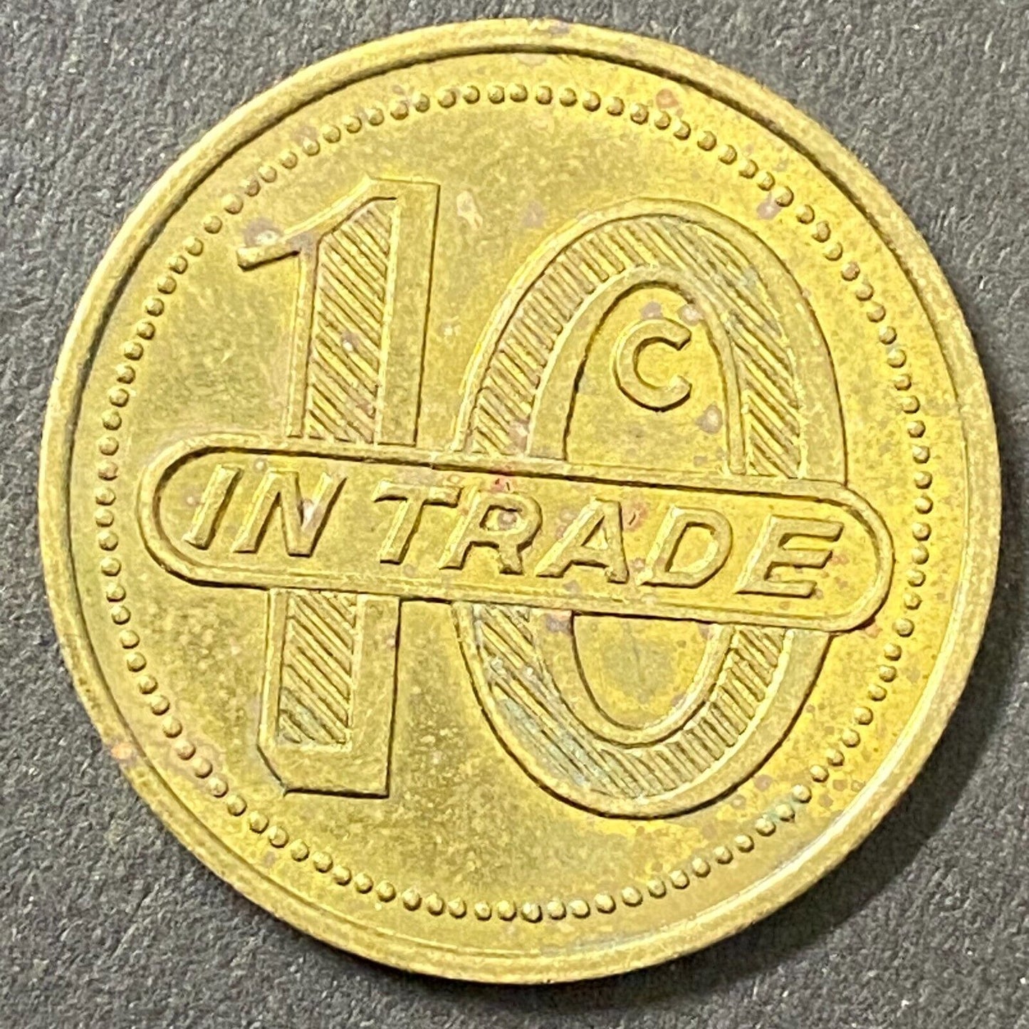 Fort Polk NCO Open Mess G/F 10¢ in Trade Token Brass Louisiana 26mm (#2)
