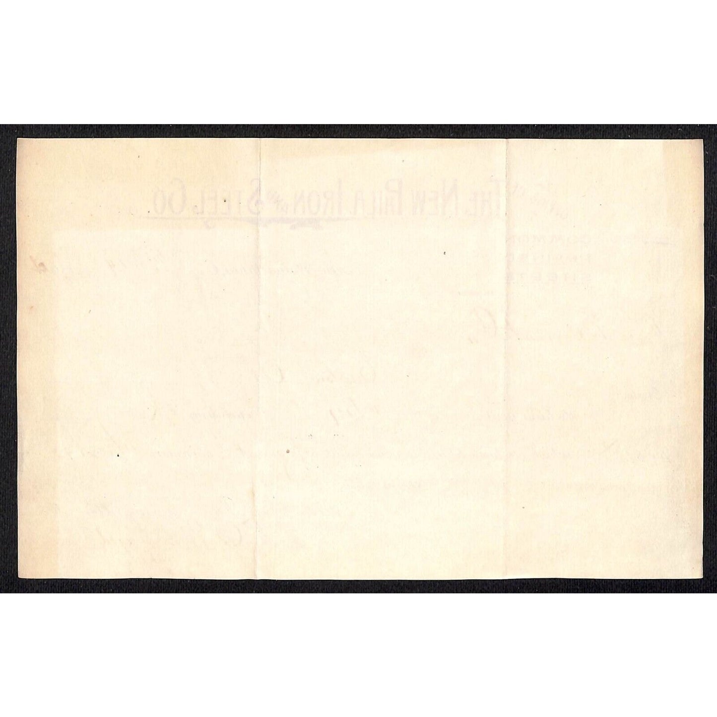 New Philadelphia Iron & Steel Co. 1894 Bonnot Co. Letterhead (#3) Scarce