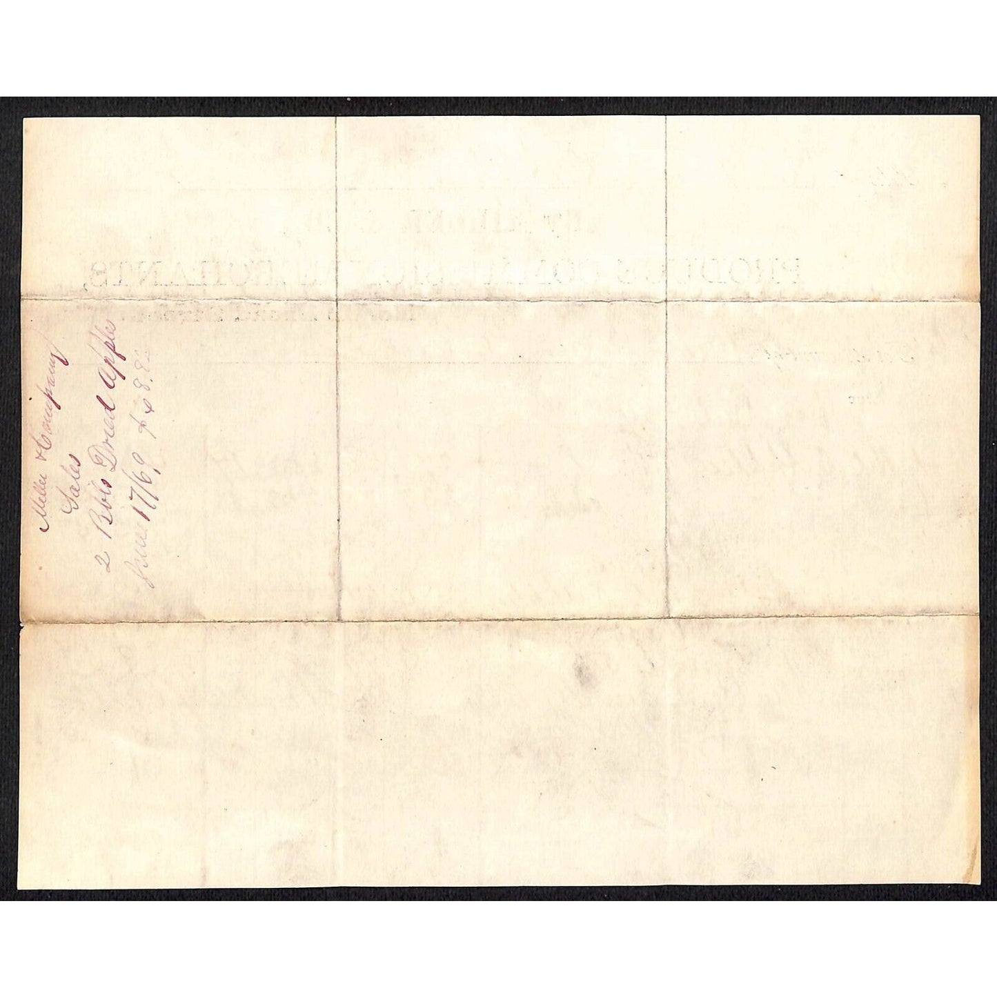 Miller & Co. Produce Merchants Broad St. NYC 1869 J.J. Cover* Apples Billhead