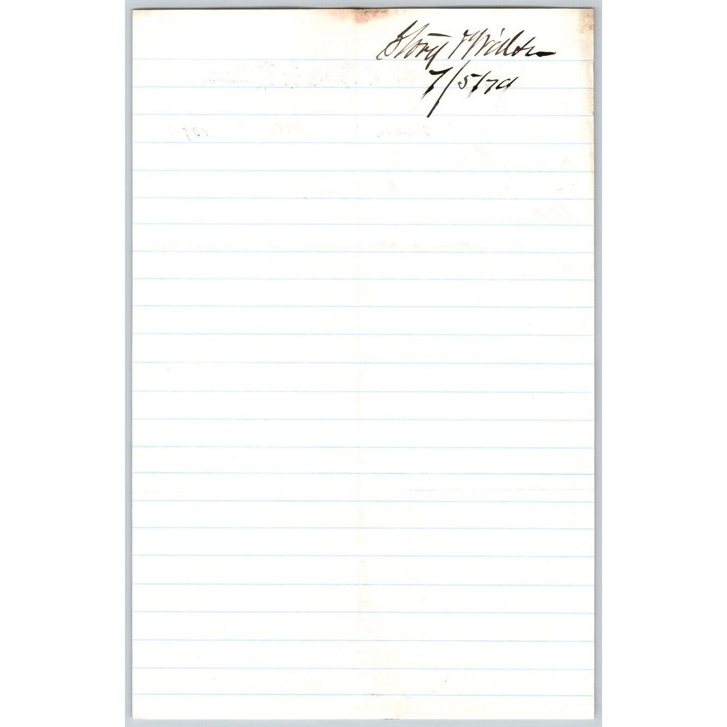 Banking House of Story & Nelson Bozeman, MT 7/3 1879 Letterhead - Henry Elling*