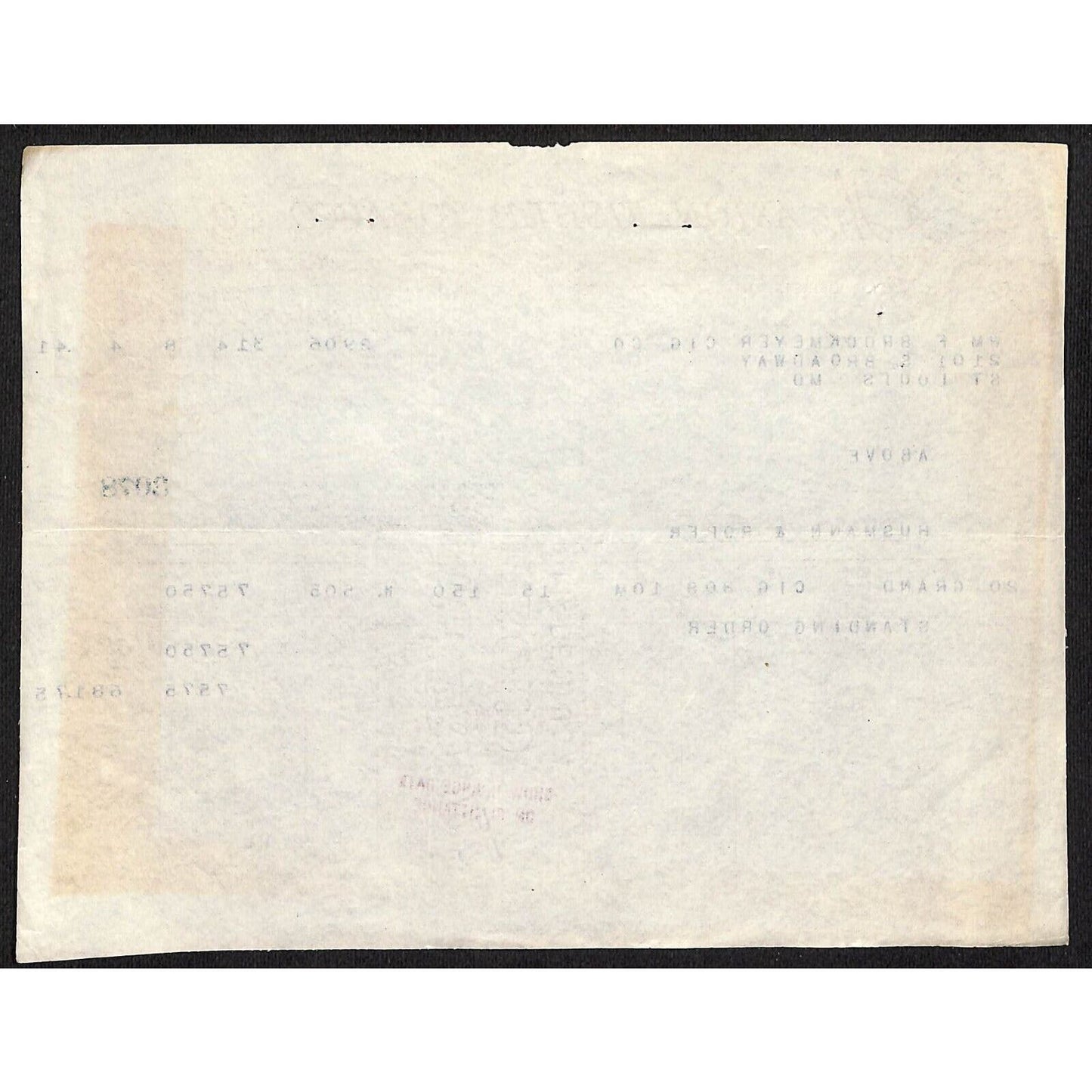 Louisville, KY The Axton-Fisher Tobacco Co Spud Twenty Grand 8/4 1941 Billhead