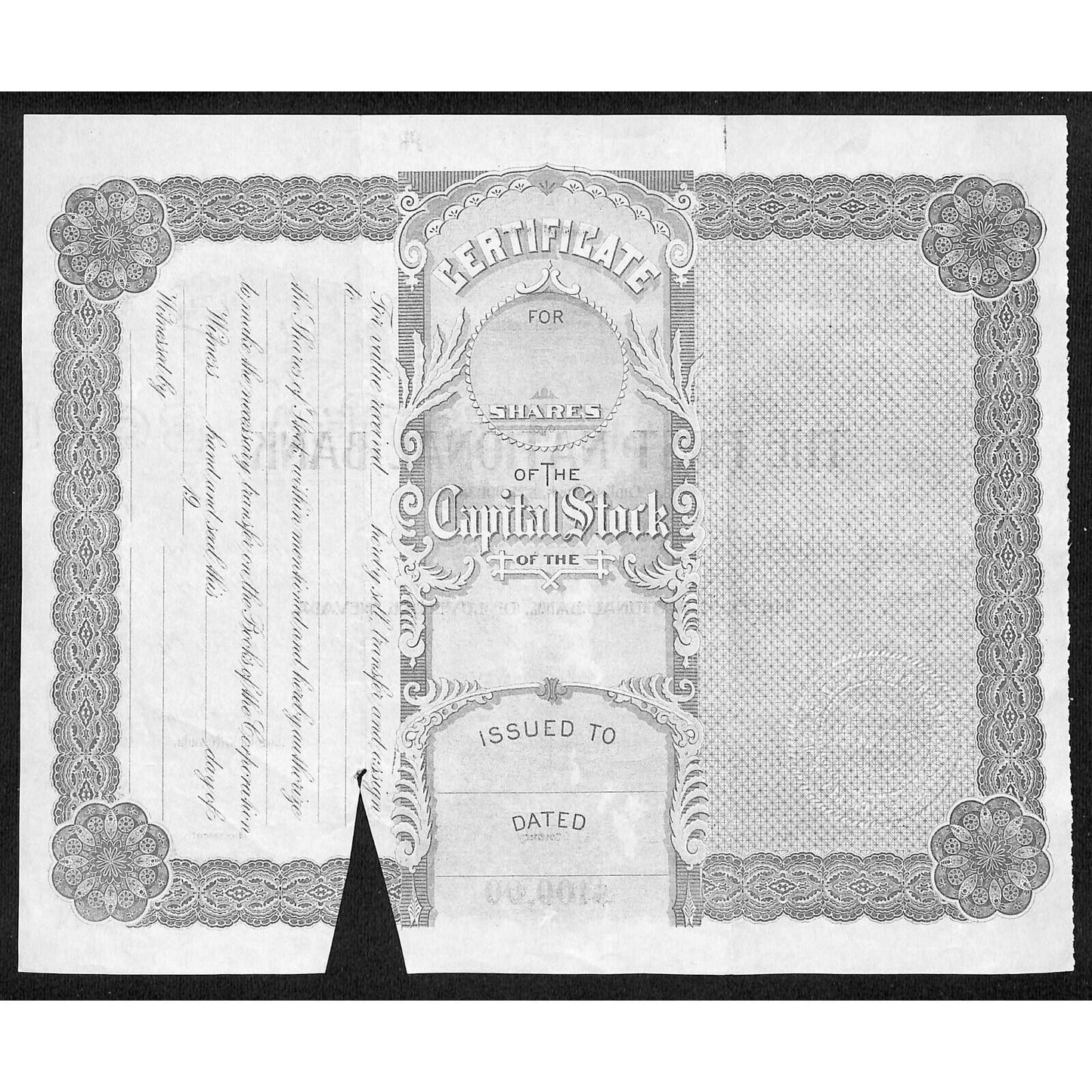 First National Bank of Lovelock, NV 1905 Stock Certificate to P.J Enright *