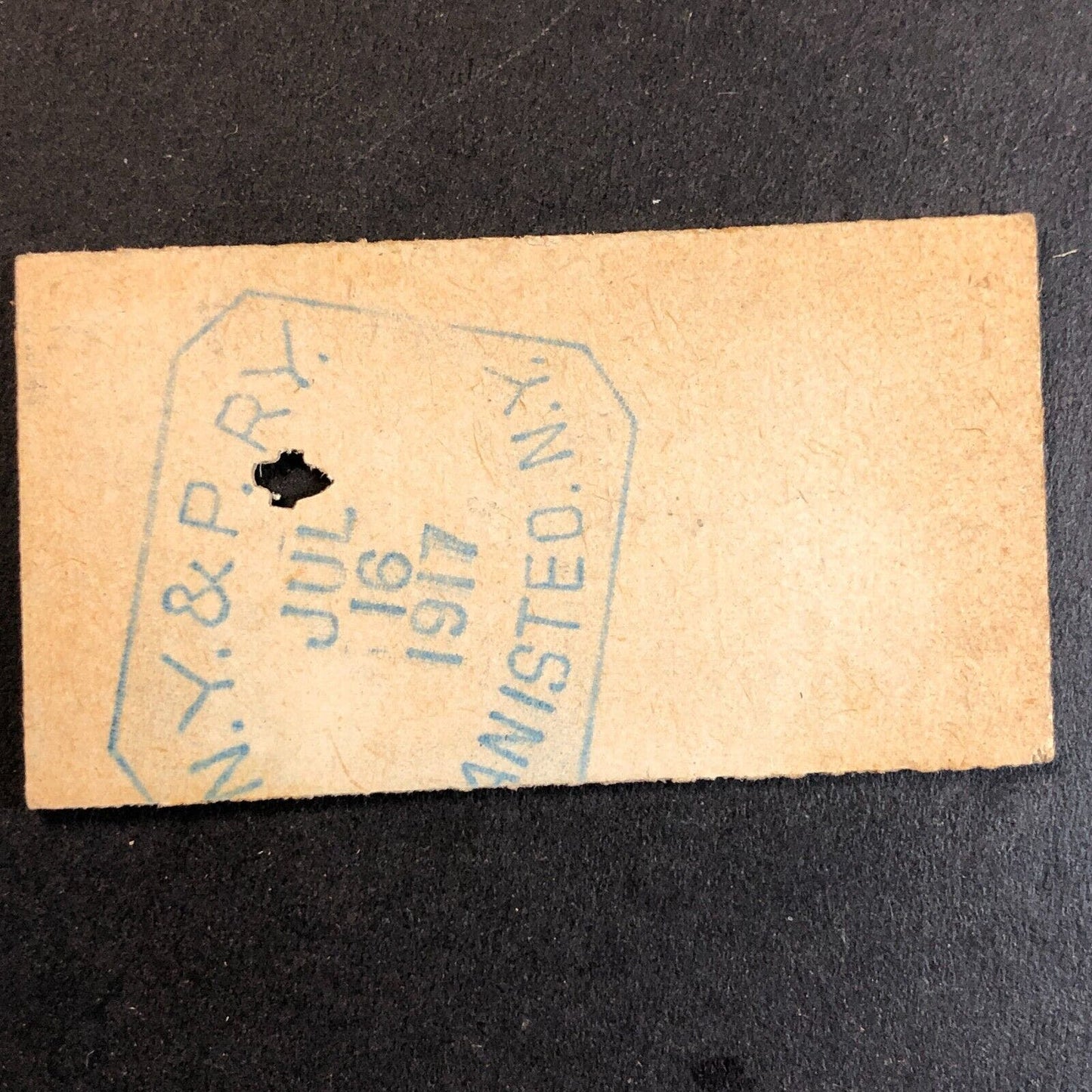 New York & Pennsylvania Railroad July 16 1917 Whitesville, NY Ticket #18257
