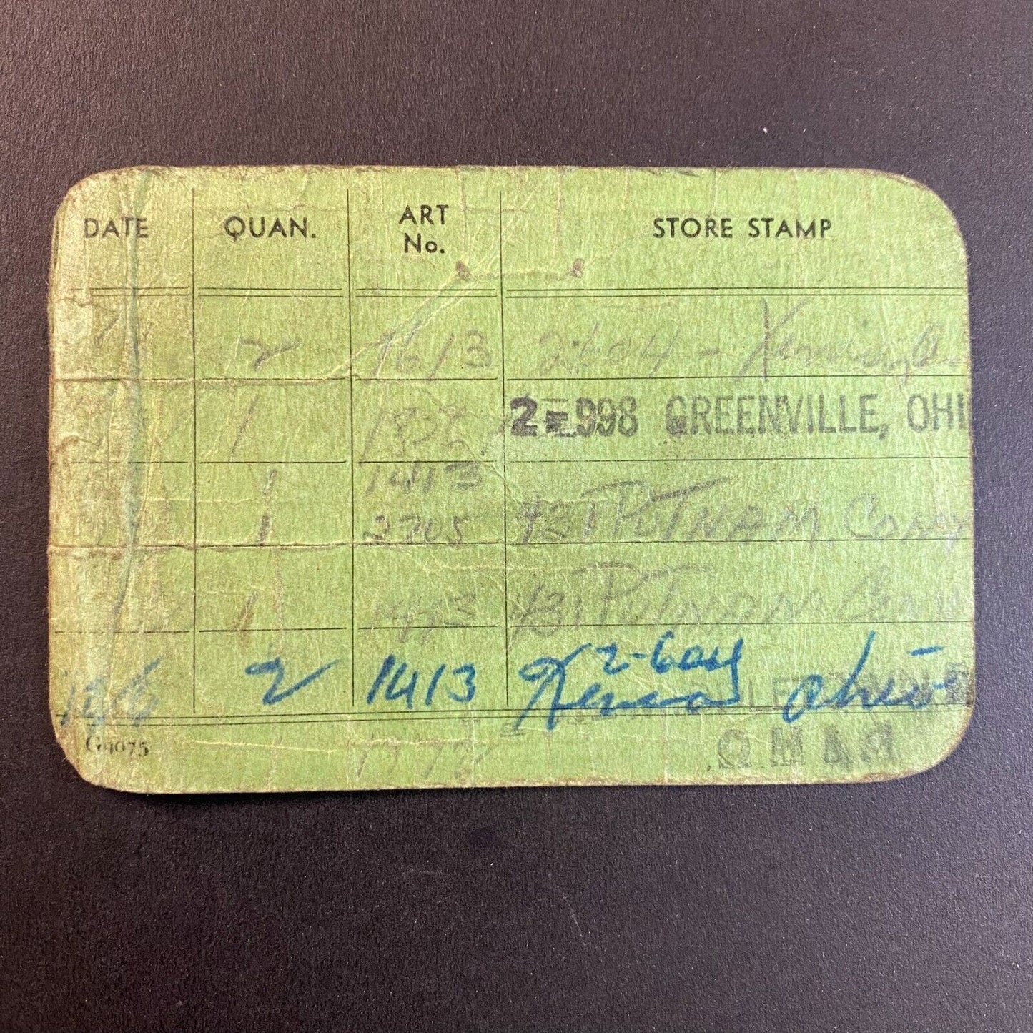 1947 Montgomery Ward "Race Driver" ID Card "Charles Henry Meyer" for Tires