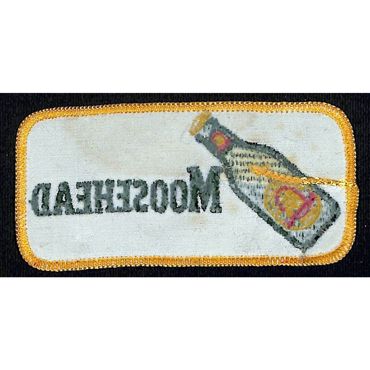 Moosehead Beer Patch Vintage Embroidered 2" x 4 1/4" VGC c1975-80's