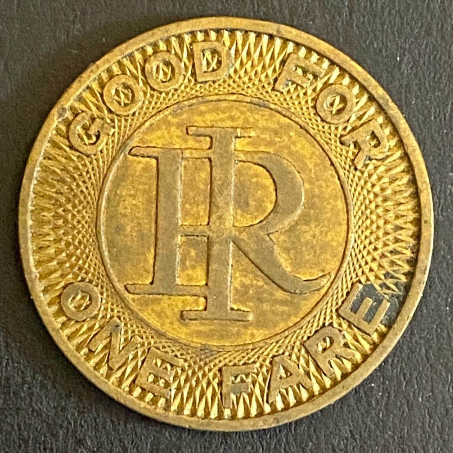 Indiana Railroad Co. Division of Wesson Co. G/F One Fare Token 23mm