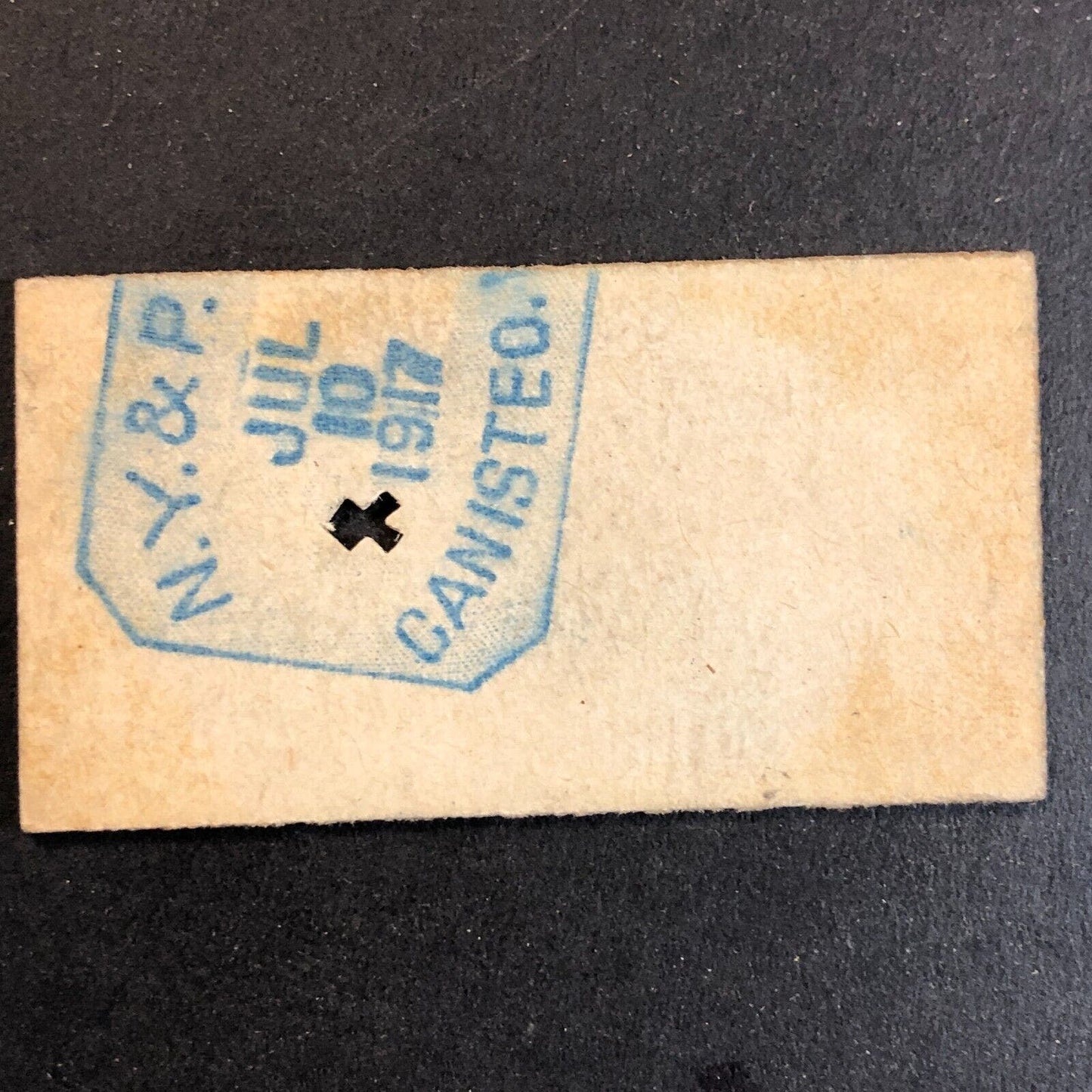 New York & Pennsylvania Railroad July 10 1917 Whitesville, NY Ticket #18238