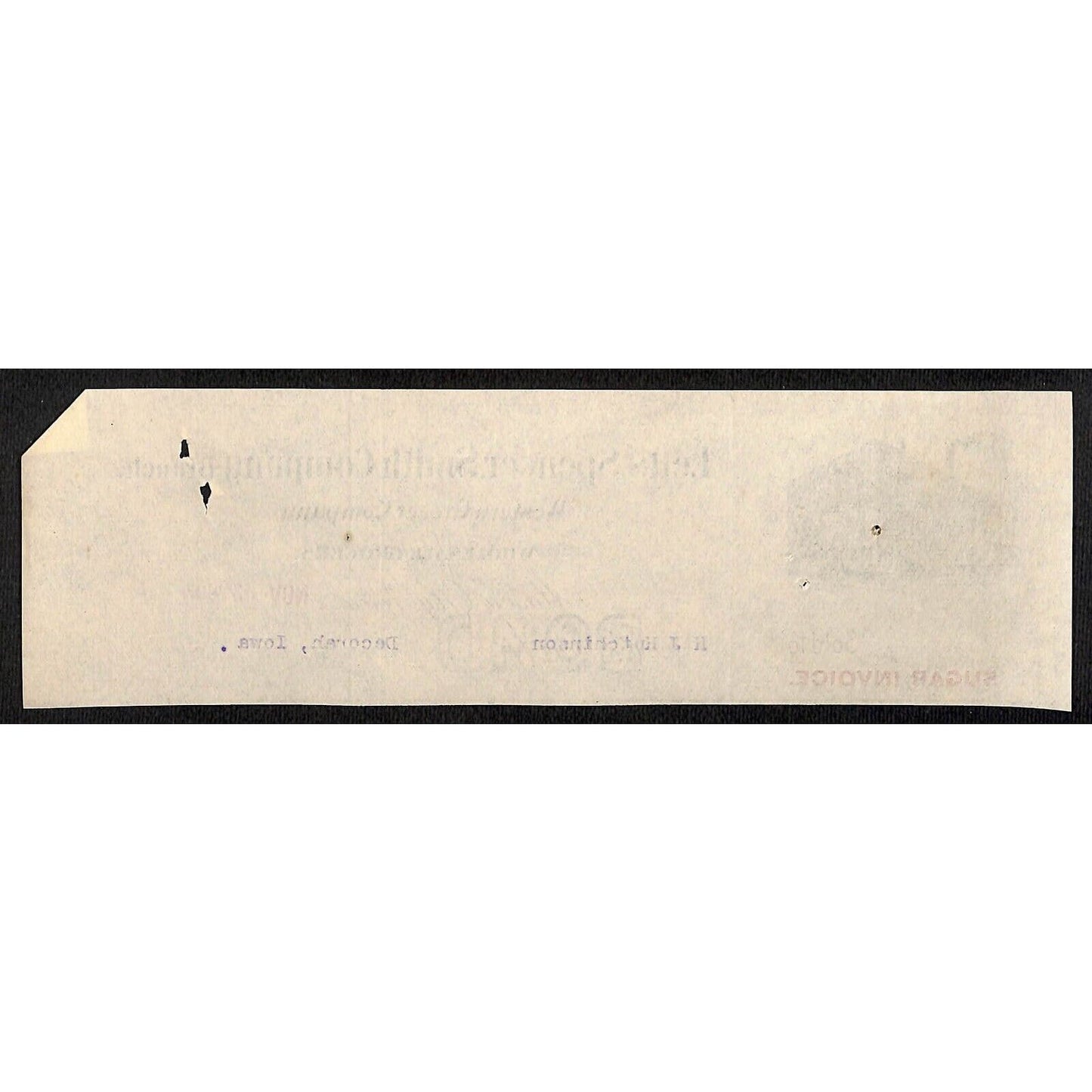 Letts, Spencer, Smith Co. Grocer Mason City IA / Hutchinson* 1903 Cut Billhead
