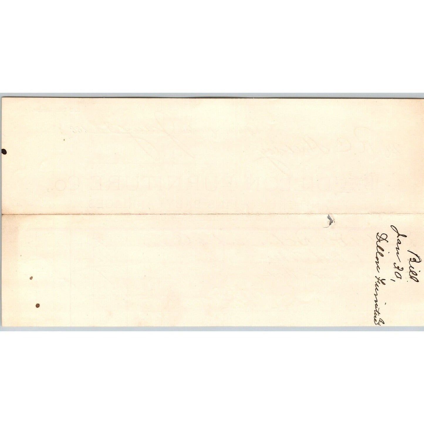 Dillon MT Dillon Furniture 1888 Coffins Baby Carriage Billhead R.C. Halliday*