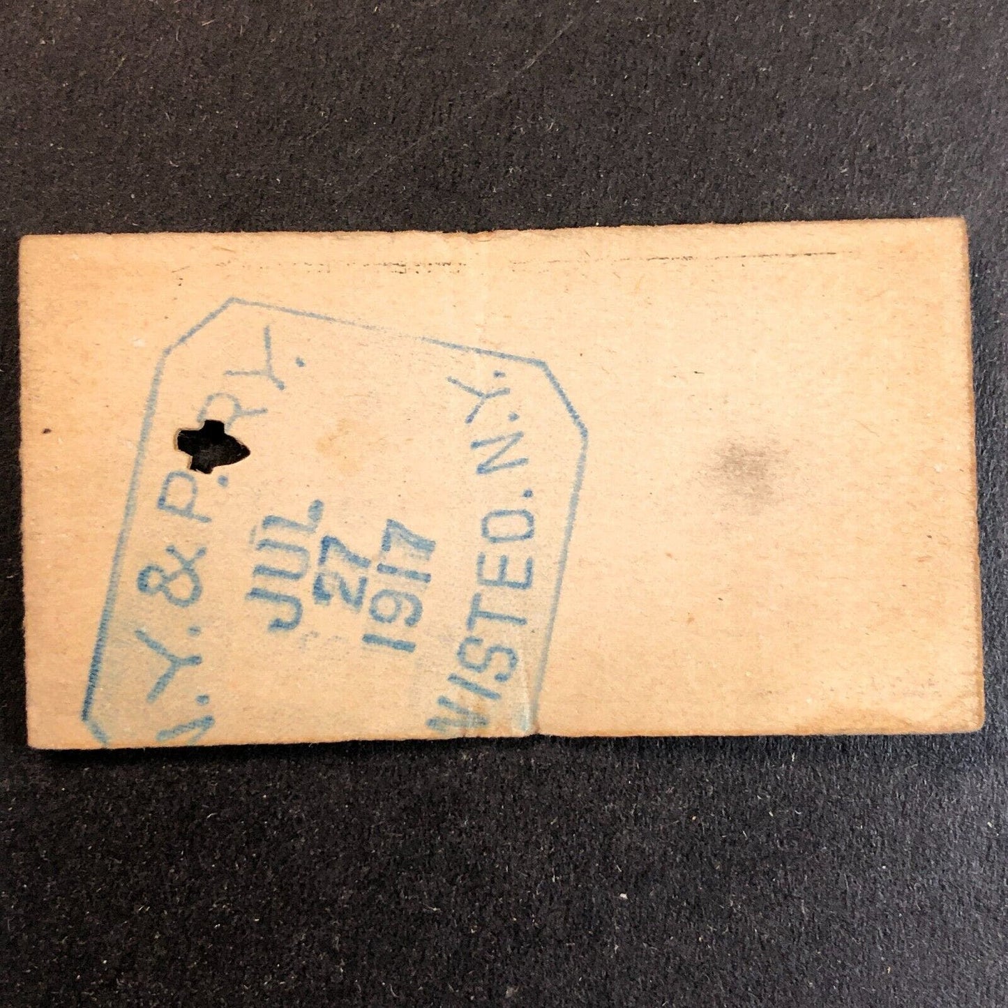 New York & Pennsylvania Railroad July 27 1917 Norton Hollow Ticket #3399 Scarce