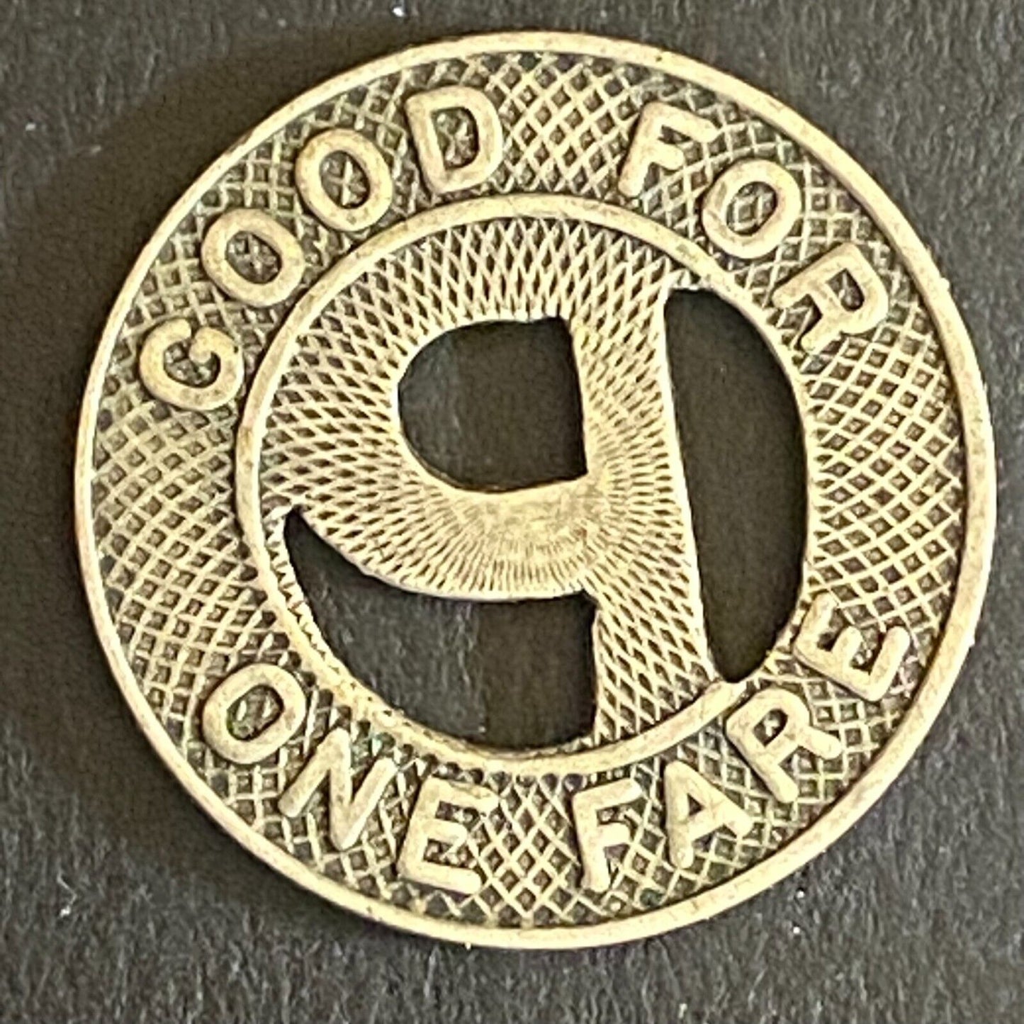 I.P. & L. Corp. Peoria, ILL G/F One Fare Transit Token - 16mm