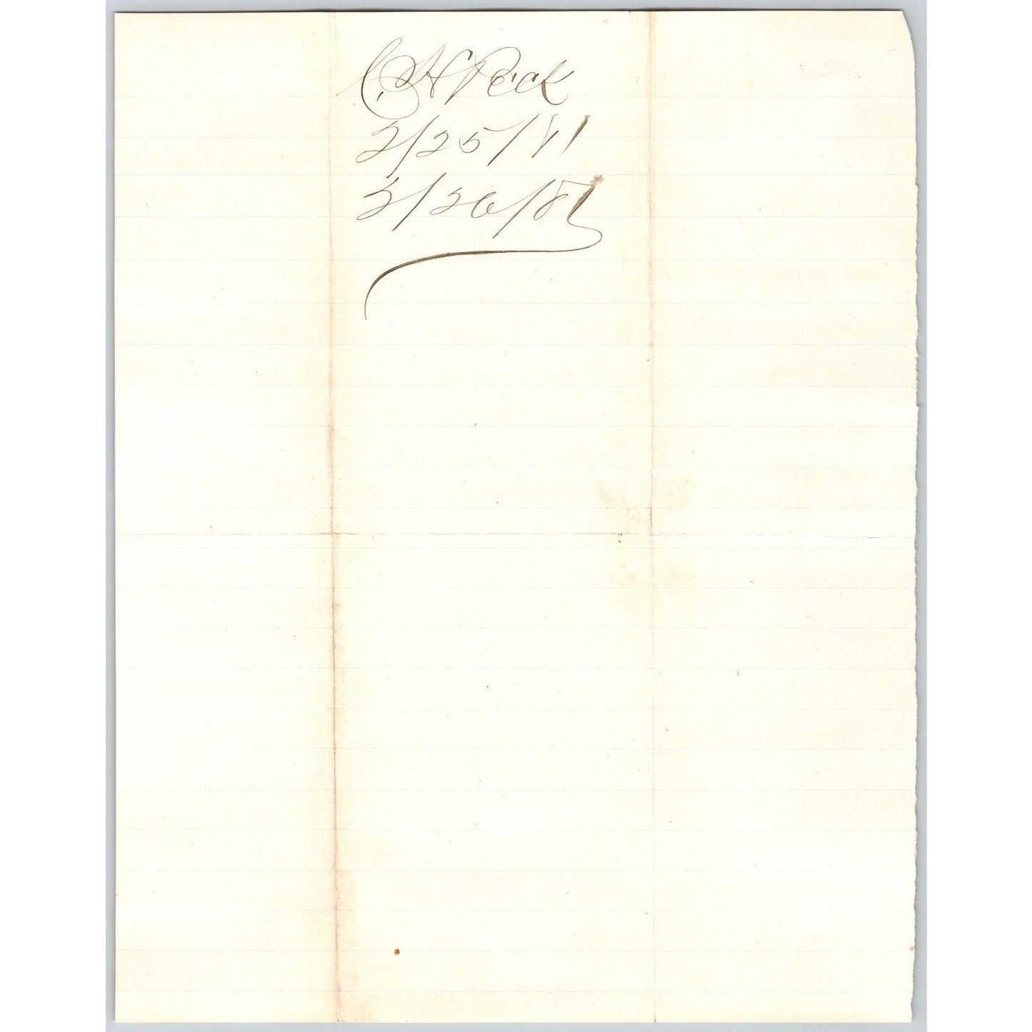 Feb 25 1881 C.H. Peck Red Bluff, MT ALS to Henry Elling* Virginia City, MT