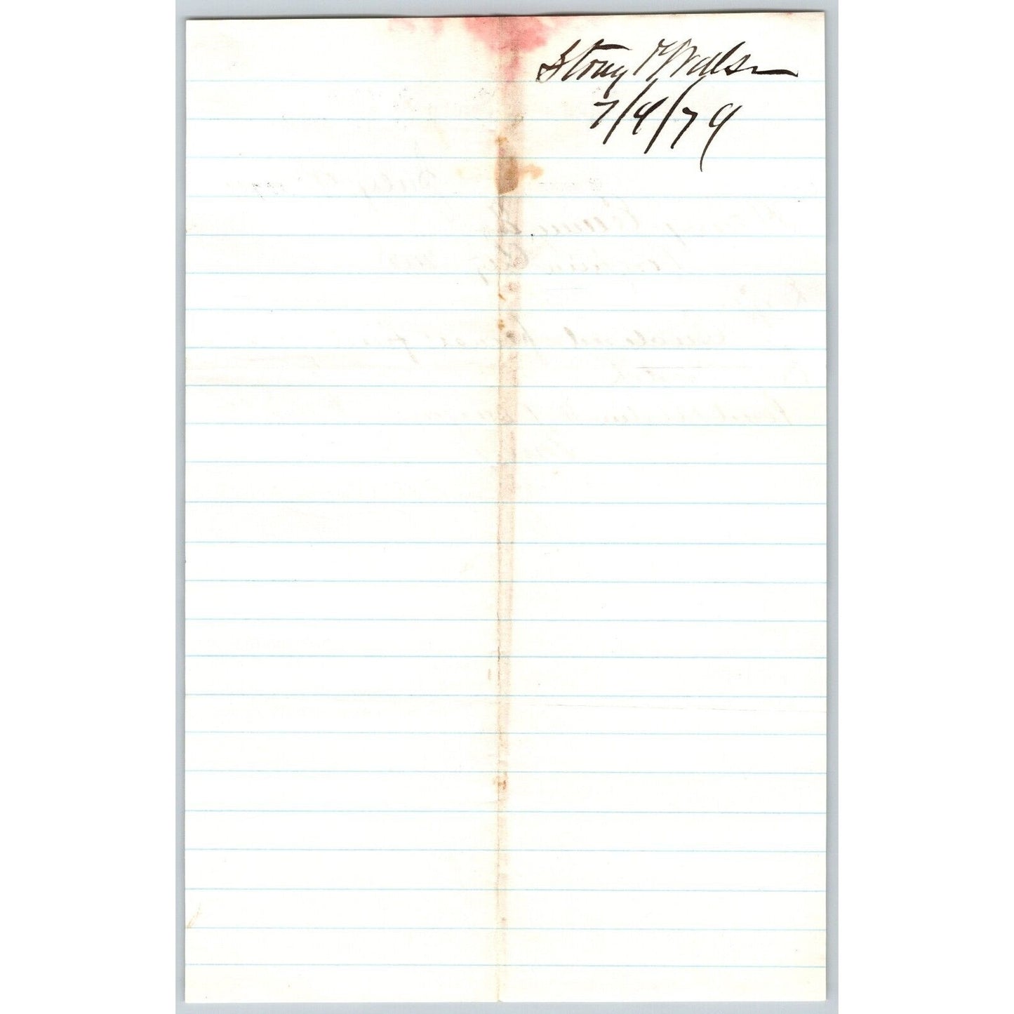 Banking House of Story & Nelson Bozeman, MT 7/7 1879 Letterhead Henry Elling*