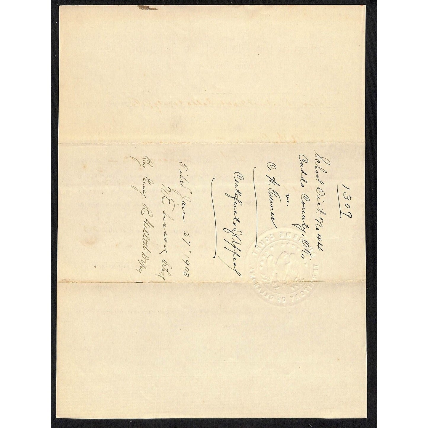 1903 Clerk of the Supreme Court Guthrie, OK Indian Territory Letterhead w/ Seal