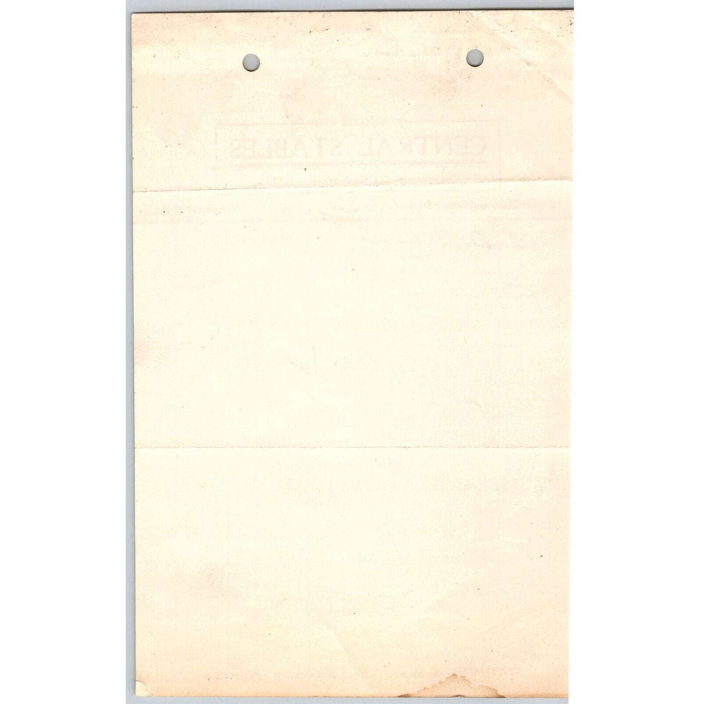 Dillon, MT Central Stables W. C. Orr 1908 Billhead G.T. Paul*