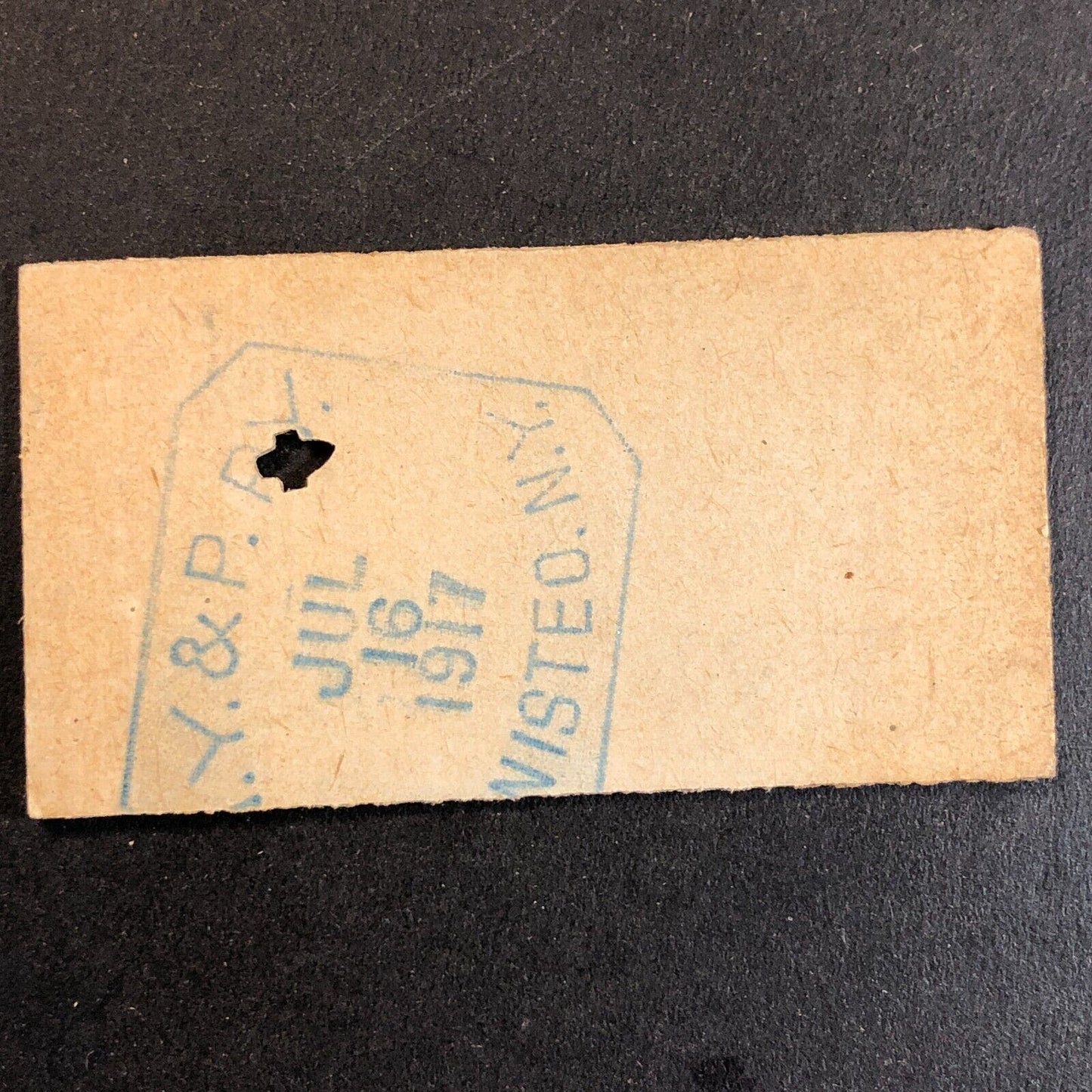 New York & Pennsylvania Railroad July 16 1917 Whitesville, NY Ticket #18255