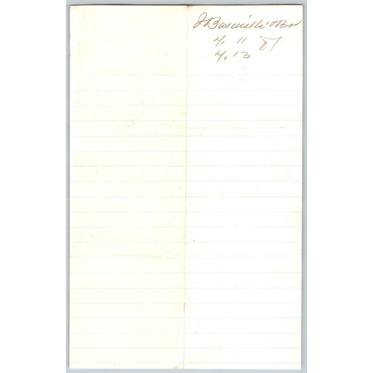 1881 J. Basinski & Bros. Miles City Cash Store ALS to Henry Elling* re: Payment