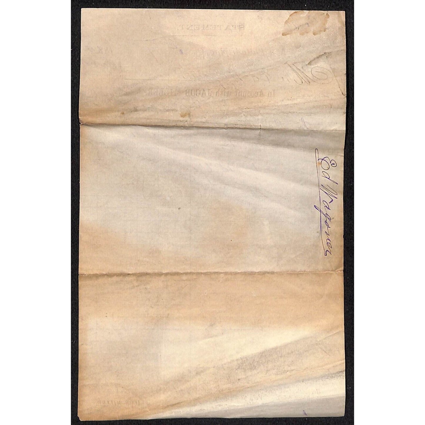 Jacob Miller New Philadelphia, OH (General Store) 1884 Billhead / Statement