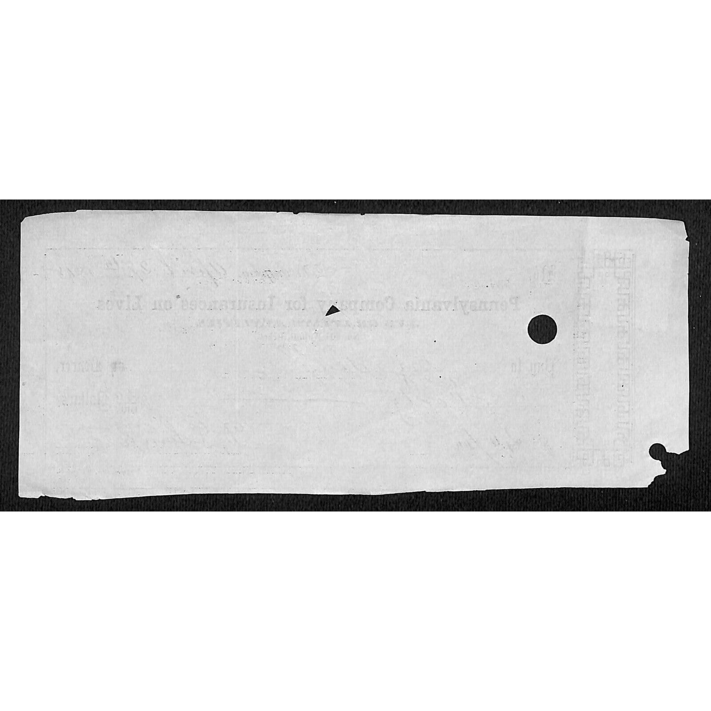 1868 Pennsylvania Company for Insurances on Lives w/ Rev Stamp $40.00