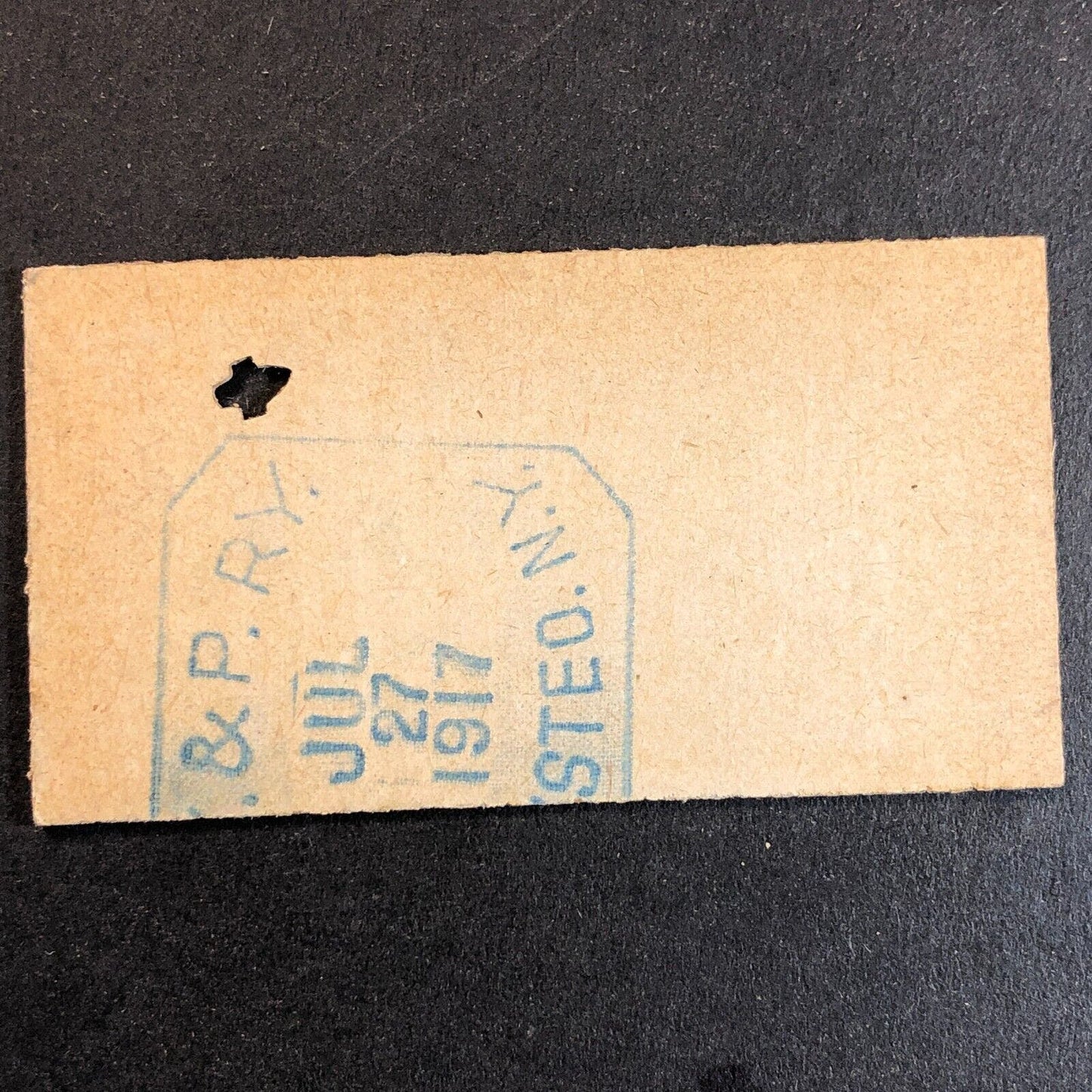 New York & Pennsylvania Railroad July 27 1917 Whitesville, NY Ticket #18292