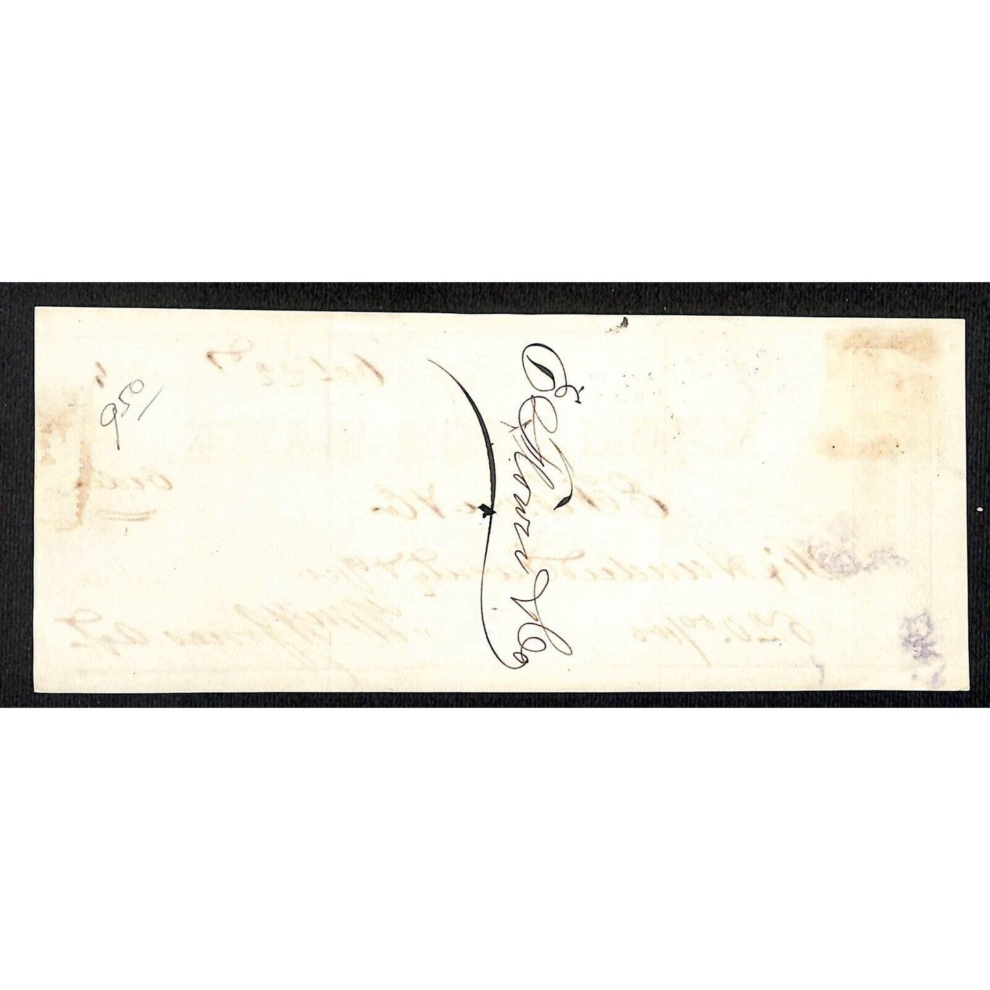 National Exchange Bank Hartford, CT 1865 $620 E. Flower & Co. Bank Check