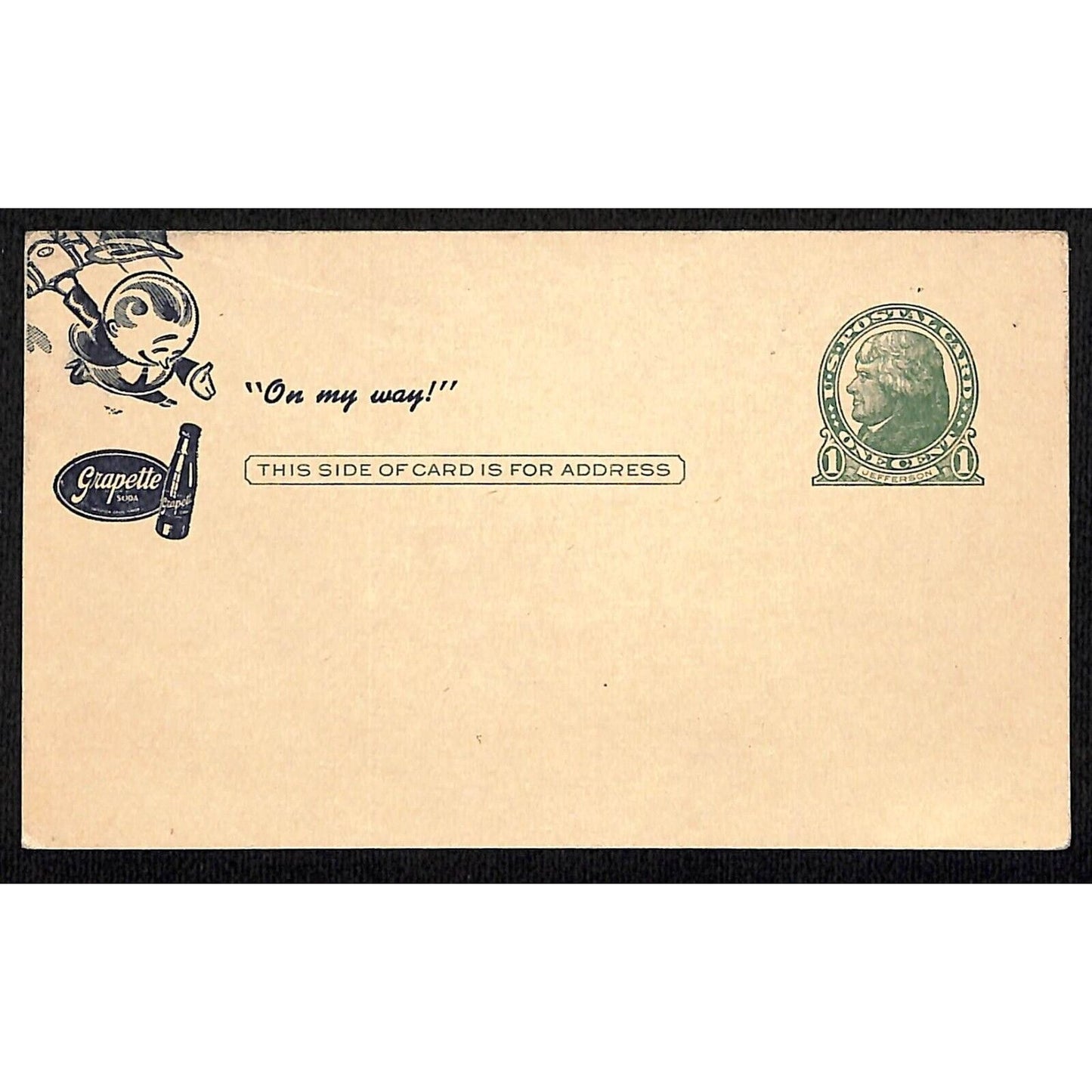 Grapette Soda Sales Service Salesperson Advance Postcard Camden, AR VGC Scarce