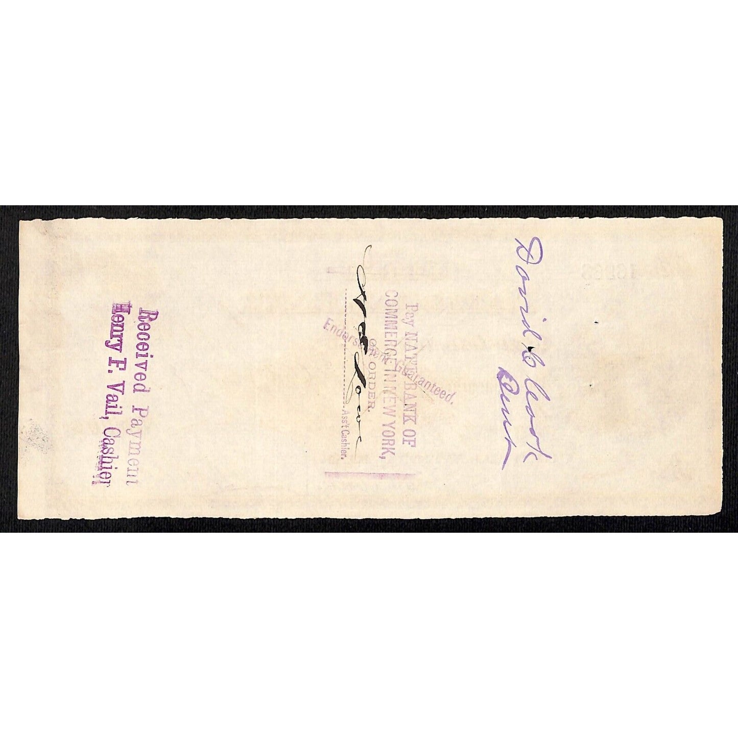 First National Bank Red Oak, IA / David C. Cook 1876 Chemical Bank Check Revenue