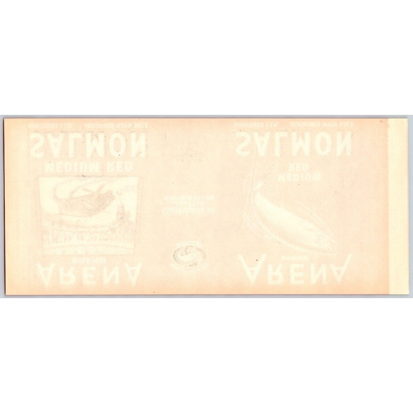 Arena Brand Medium Red Salmon Kelley-Clarke Paper Can Label c1920's Bull Fighter