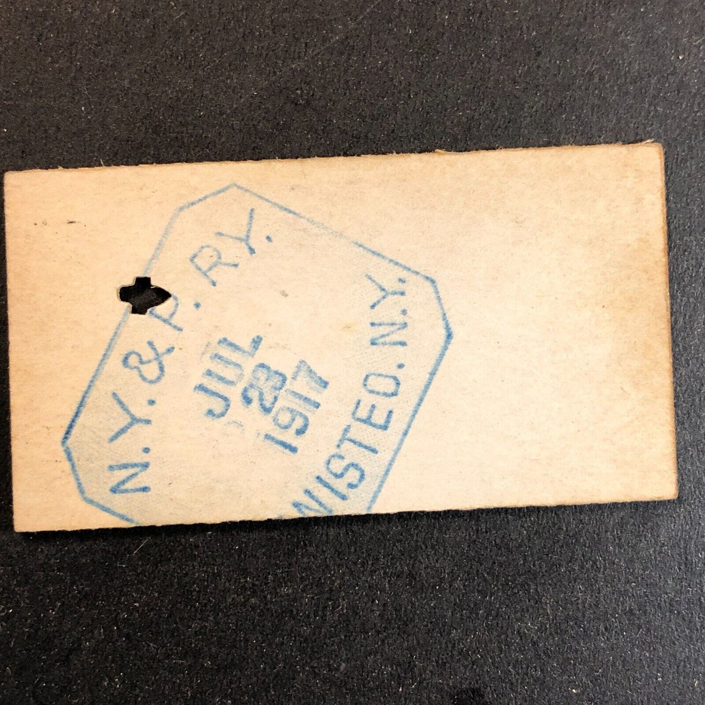 New York & Pennsylvania Railroad July 23 1917 Bennetts, NY Ticket #11833