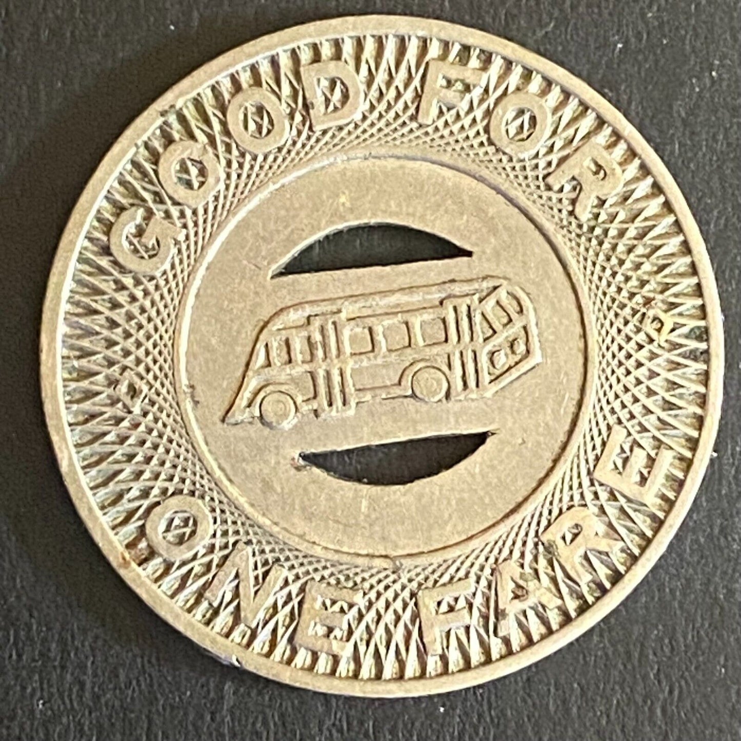 LaSalle Peru City Lines G/F One Fare Bus Transit Token 23mm - VGC