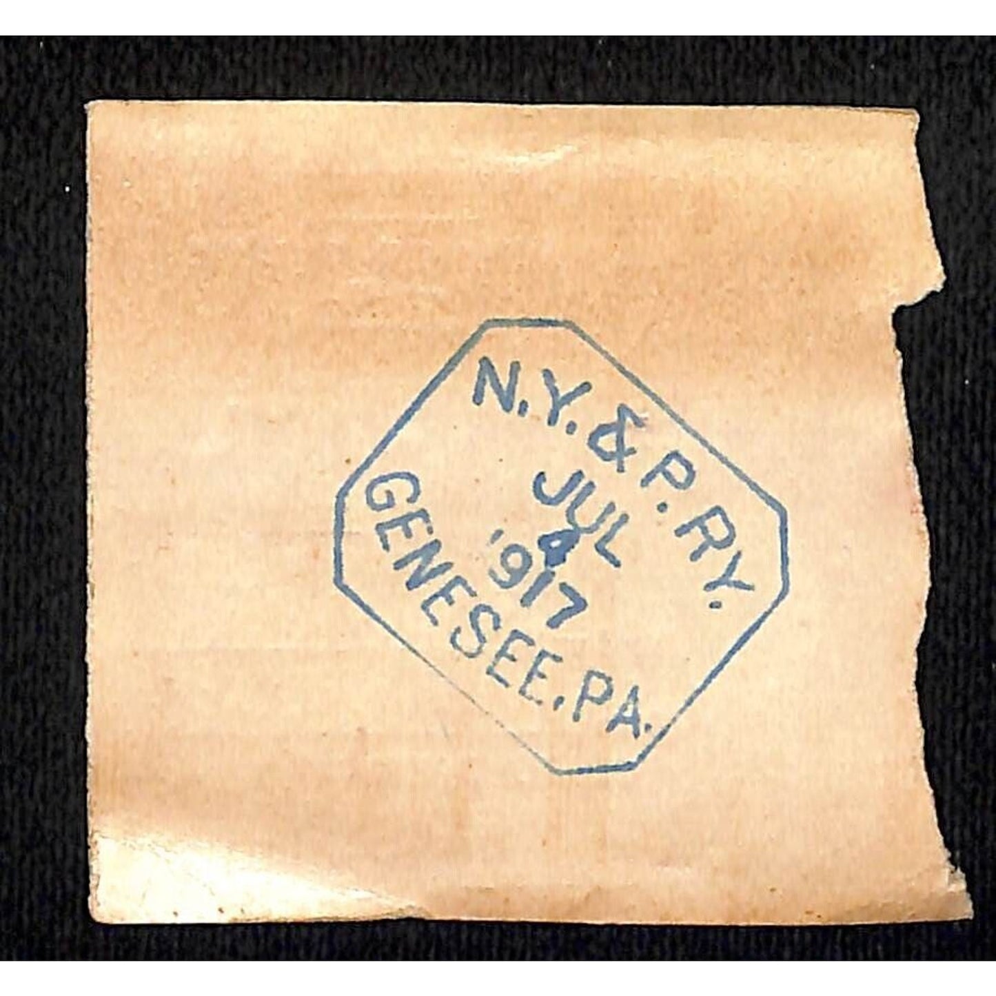 New York & Pennsylvania Ry 1917 Genesee, PA, Excursion Ticket Stub #6562