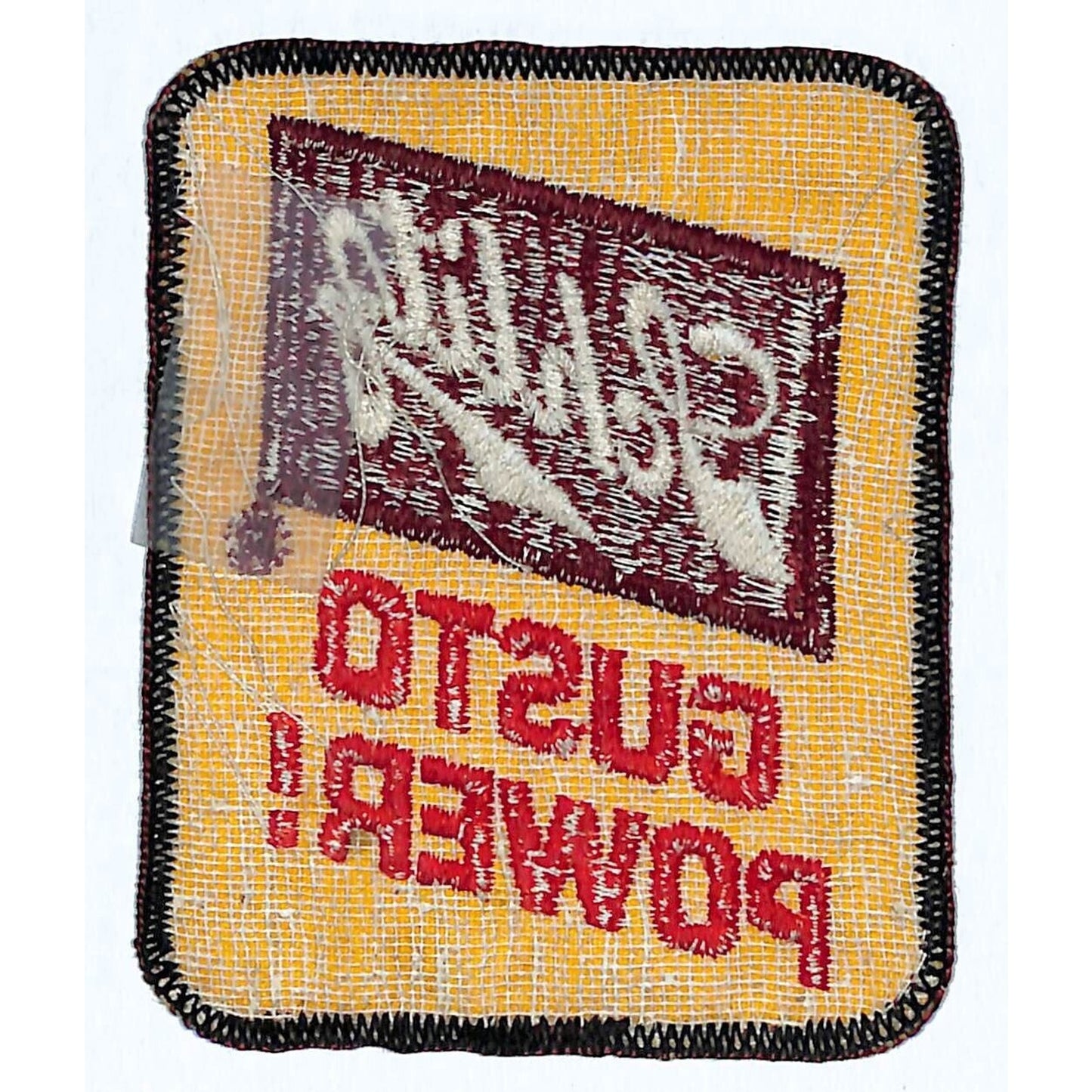 Schlitz Gusto Power Patch Embroidered Vintage 2 7/8" x 3 5/8" c1970's