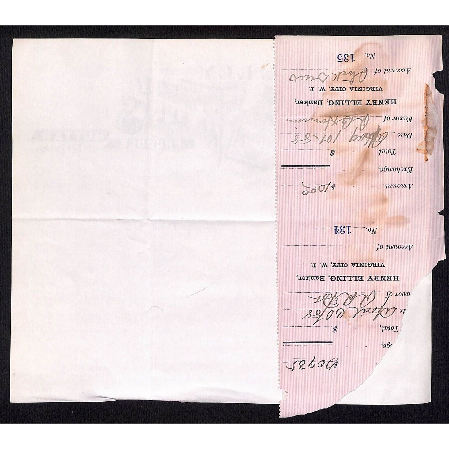 Butte City, MT J.F. Kelly Fruits Produce Butter 1894 Billhead to Buford*