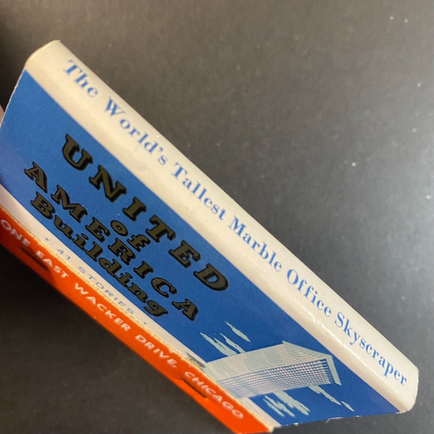 "United of America Building*" Chicago Full c1970's Matchbook Scarce VGC