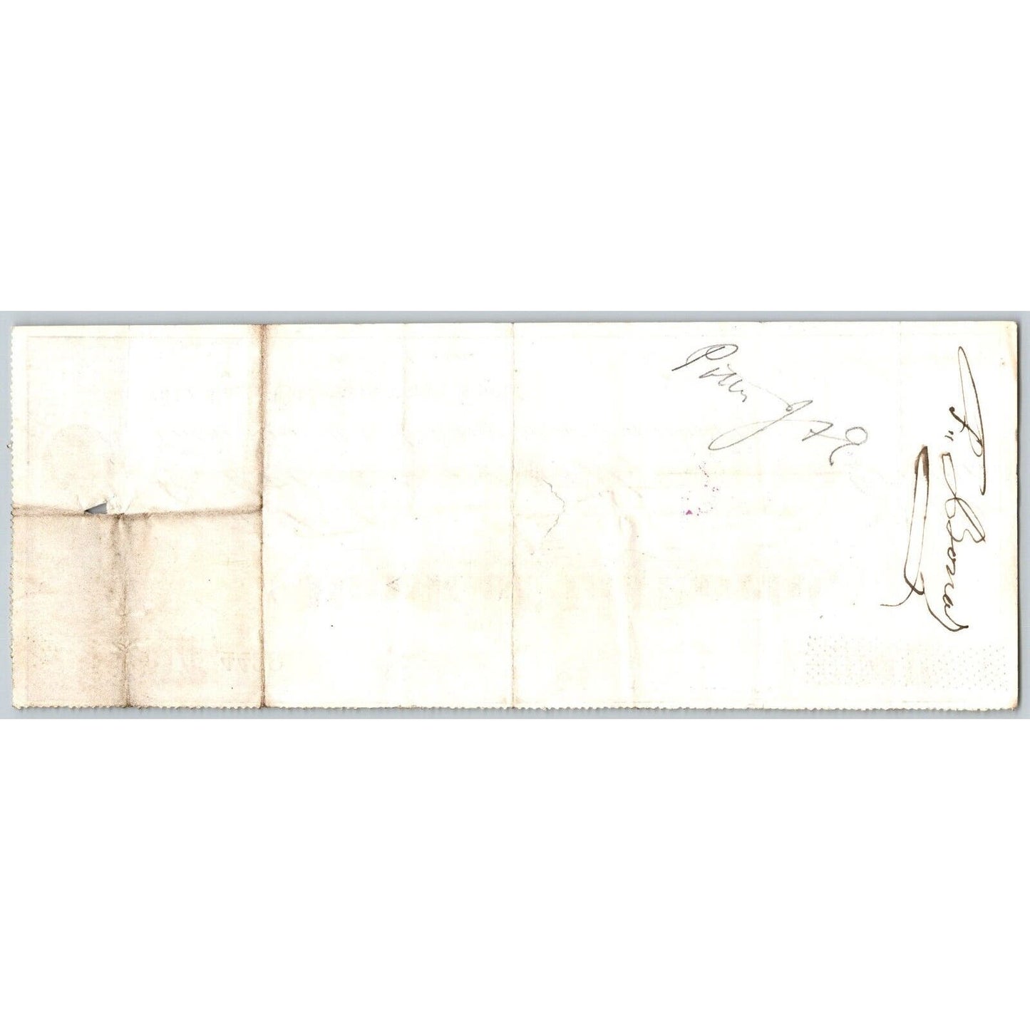 Bank of La Porte Check F. Bona 1878 Mining Vignette RN-G1 Rev Stamp #4429