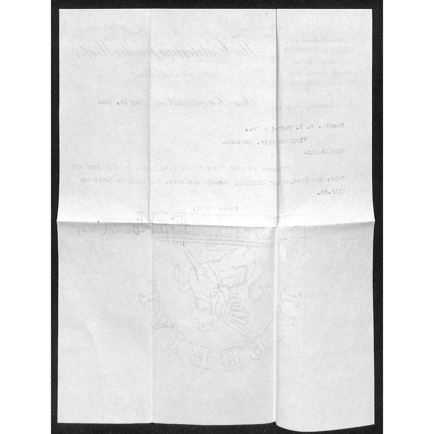 California Powder Works Hercules Dynamite 5/18 1899 Letterhead S.R. Buford*
