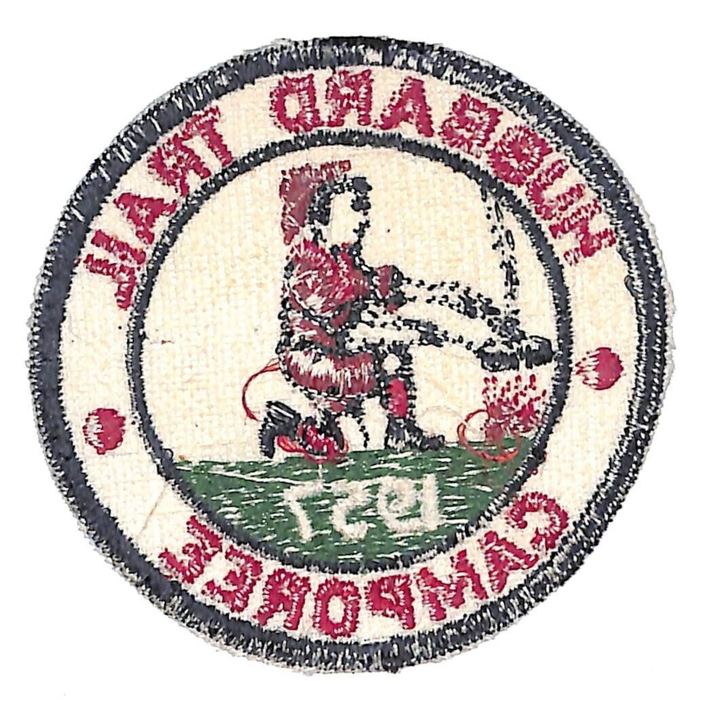 Boy Scouts BSA 1957 Hubbard Trail District Camporee Cooking Patch Scarce