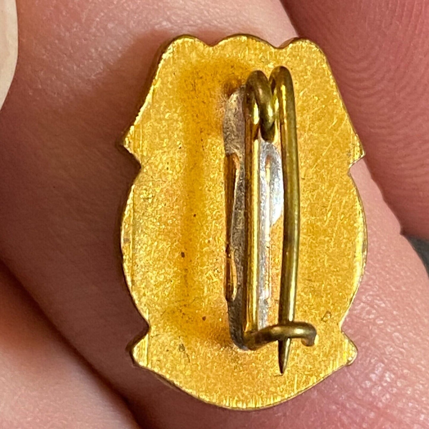 AAA Patrol Service Gold Colored Award Lapel Pin c1950's 17mm