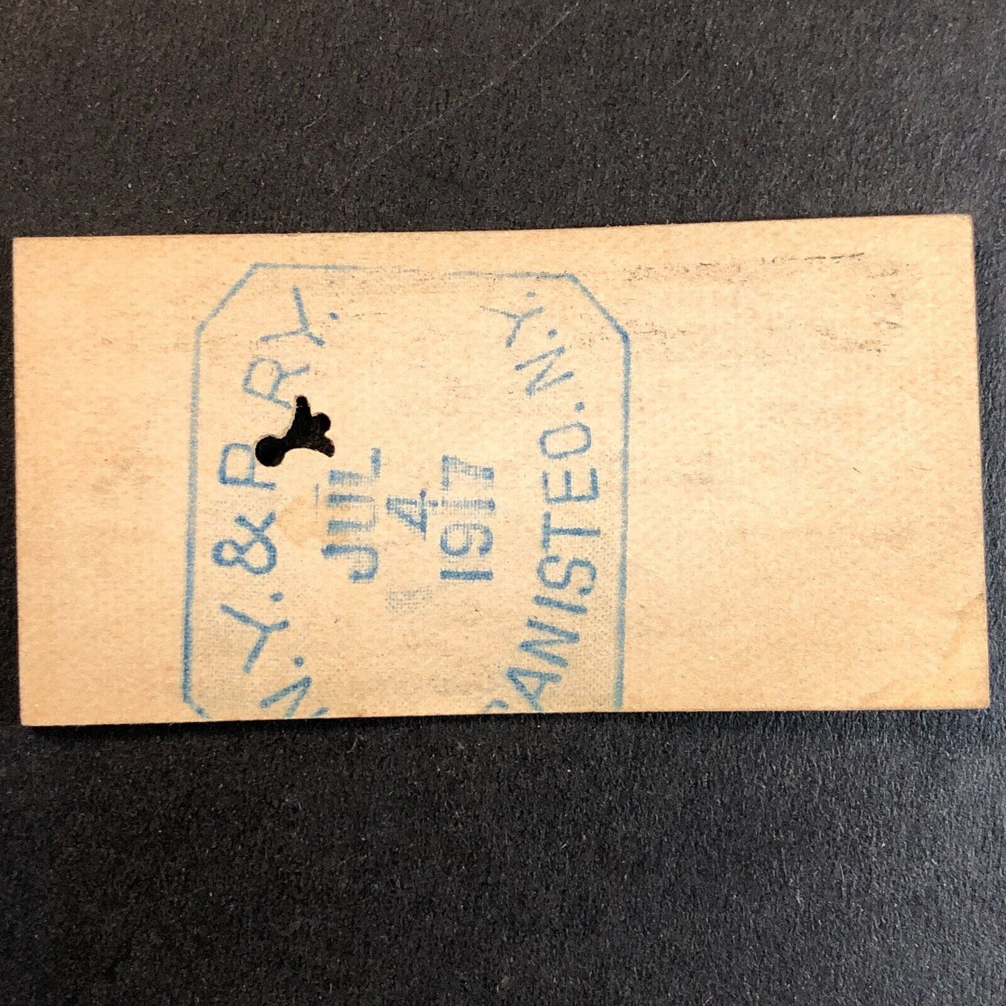 New York & Pennsylvania Railroad July 4 1917 Barney Mill Ticket #1347