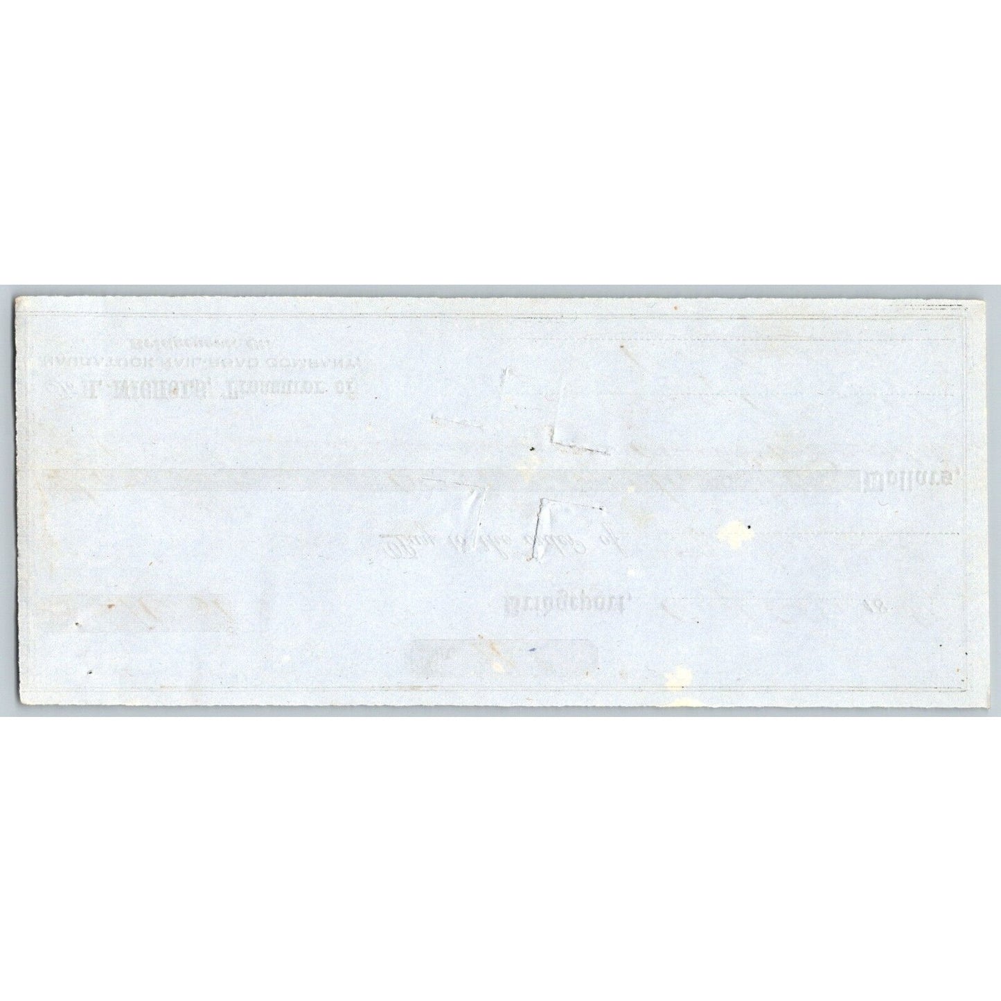 Naugatuck Railroad Co. Bridgeport Connecticut 1849 Check #108 H. Nichols, Tres.