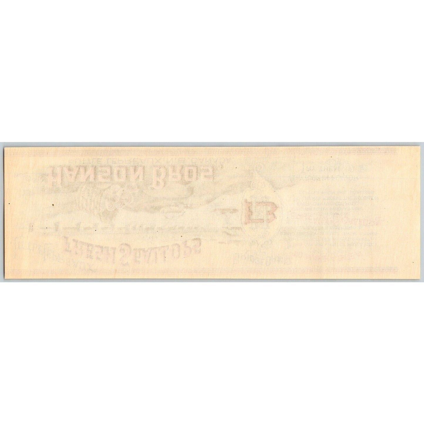 Hanson Bros. Bridge Brand Fresh Scallops Canadian Paper Can Label - c1903 Scarce