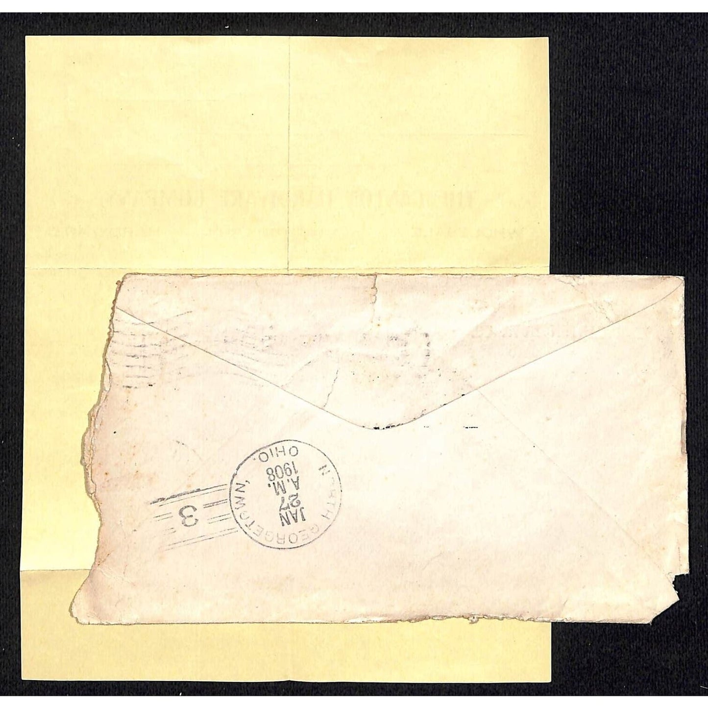 Canton Hardware Co. Samuel Wang Co* North Georgetown 1914 Billhead & 1908 Cover