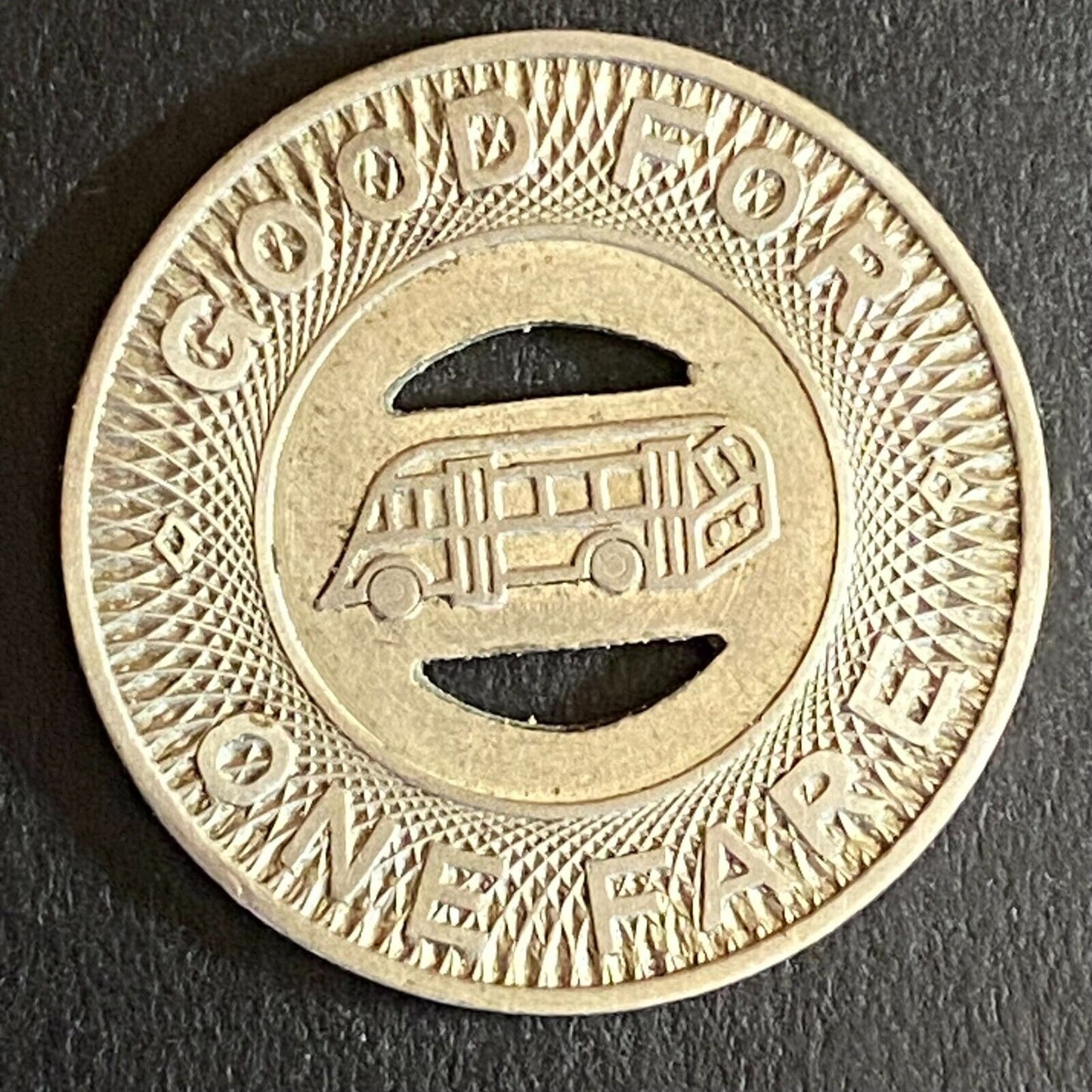 Decatur City Lines Inc. G/F One Fare Transit Token Bus 23mm