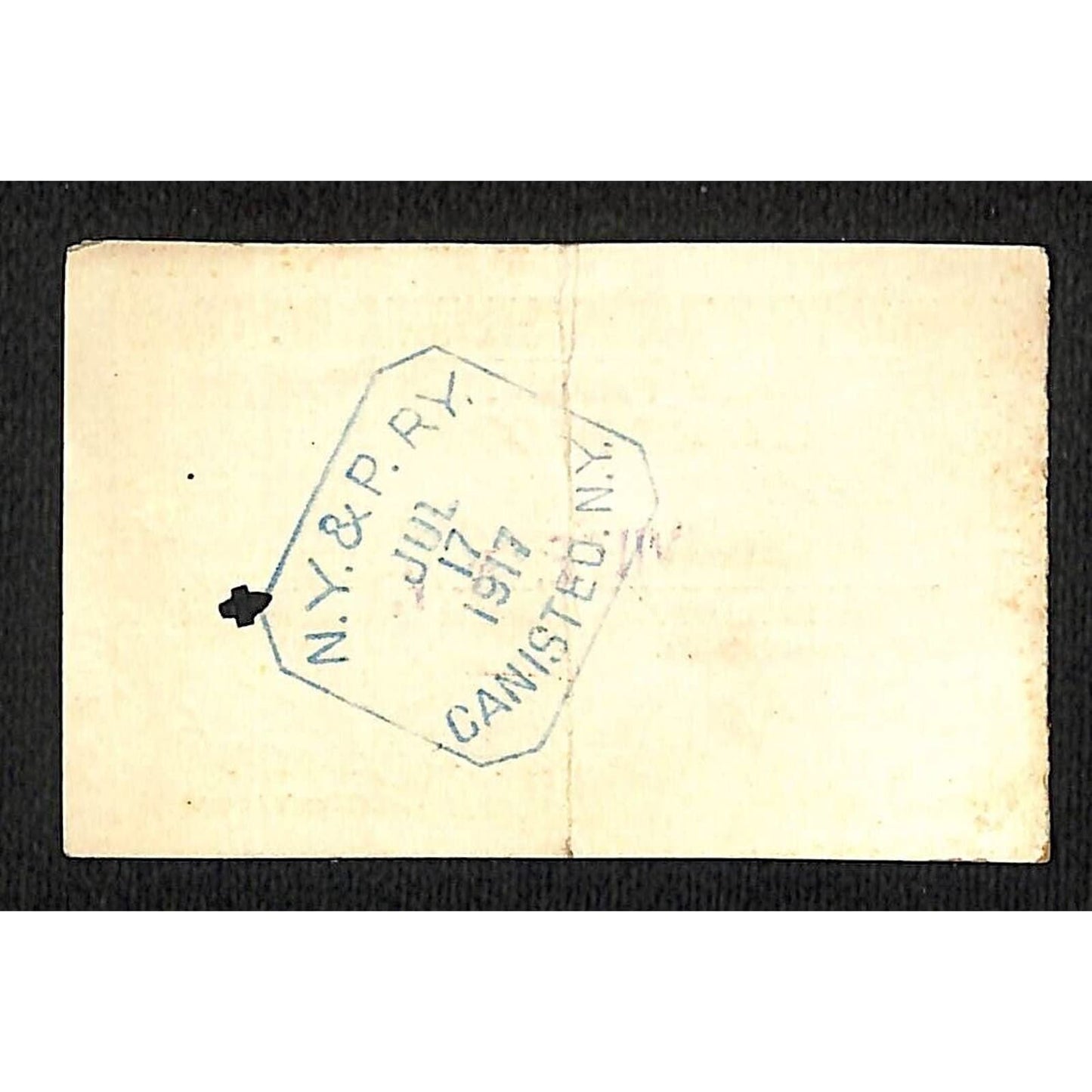 New York & Pennsylvania Railroad RY July 17 1917 Rexville Ticket #5234