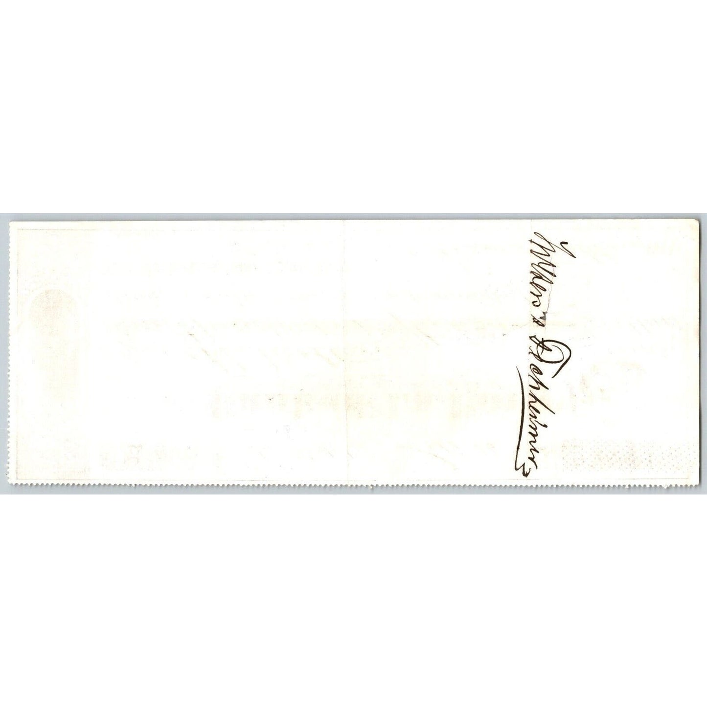Bank of La Porte Check Wolters 1878 Mining Vignette RN-G1 Rev Stamp 4469