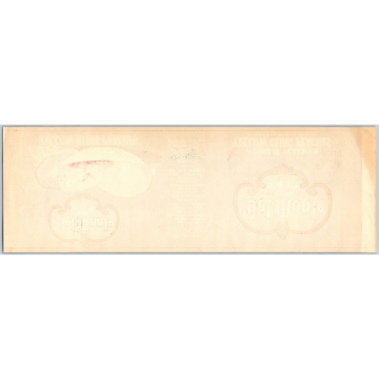 Del Monte Jumbo Halves Yellow Cling Peaches Paper Can Label 1930's VGC