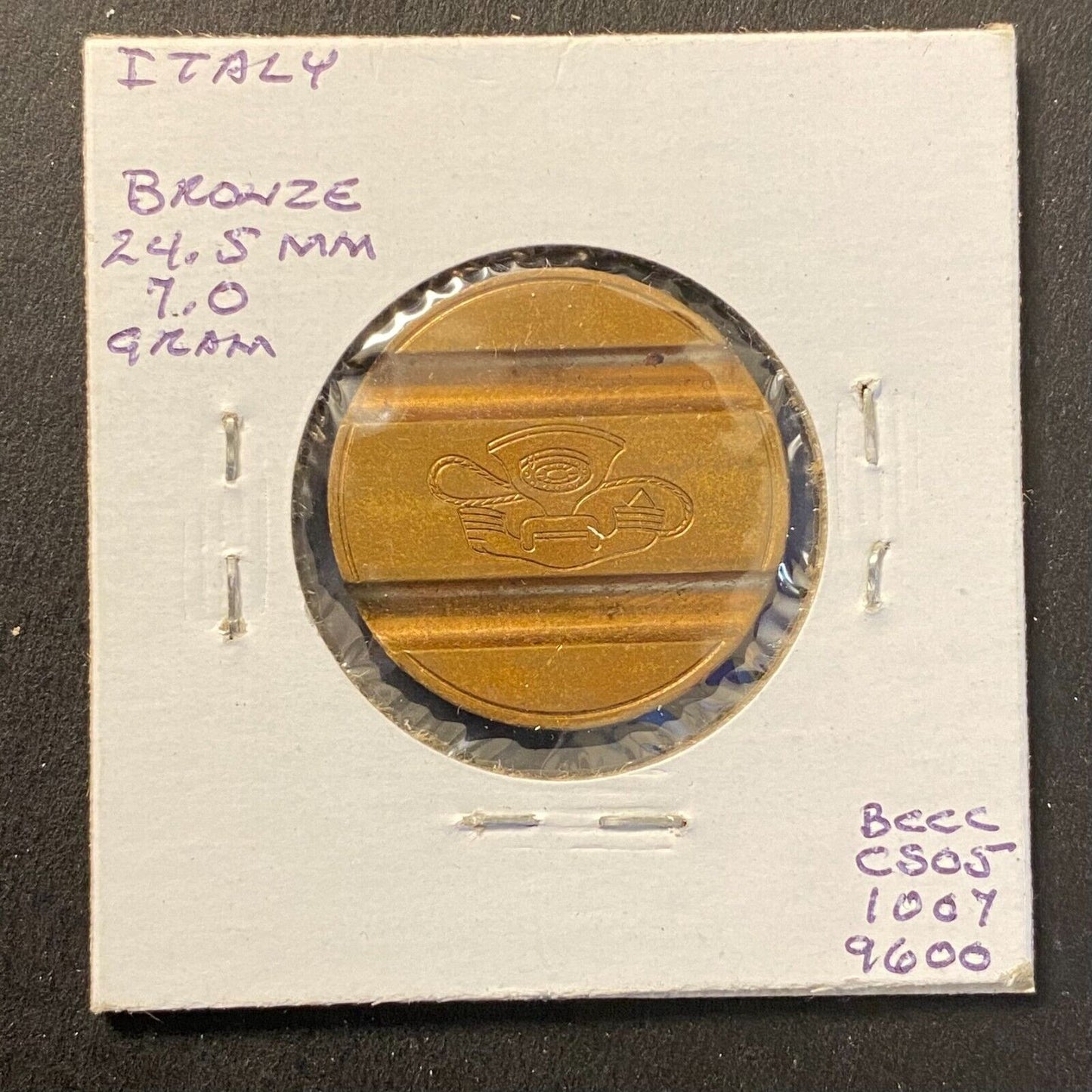 Gettone Telefonico Public Telephone Token 1970 Italy Bronze 24.5mm 7.0g #7005 VG