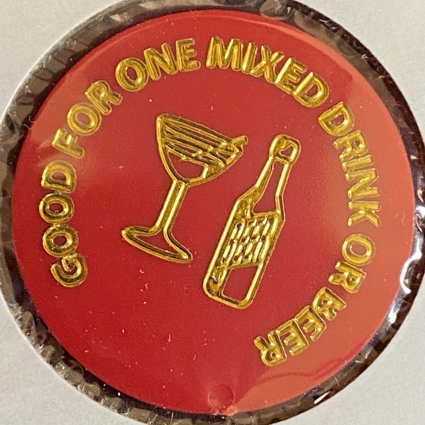 Mercer, PA American Legion Post 159 c1980's Plastic Token "Mixed Drink or Beer"