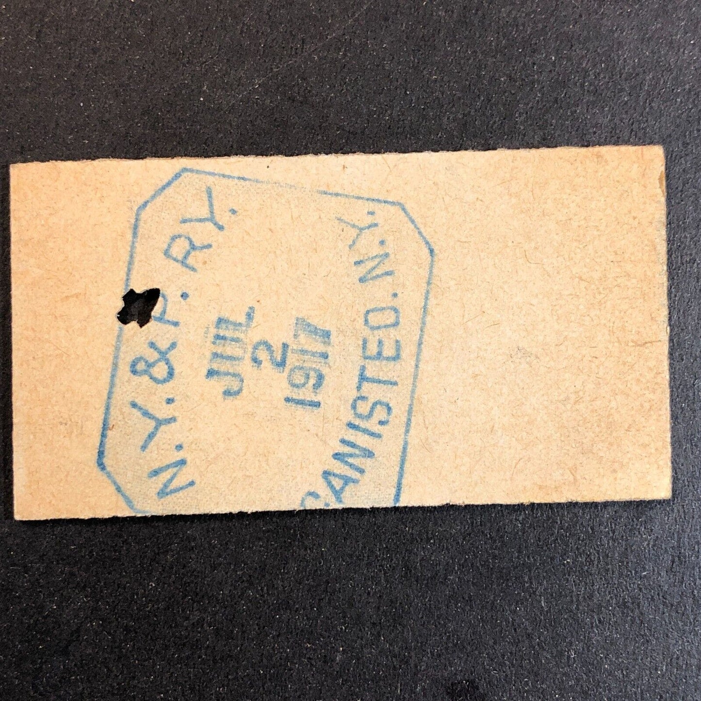 New York & Pennsylvania Railroad July 2 1917 Whitesville, NY Ticket #18213
